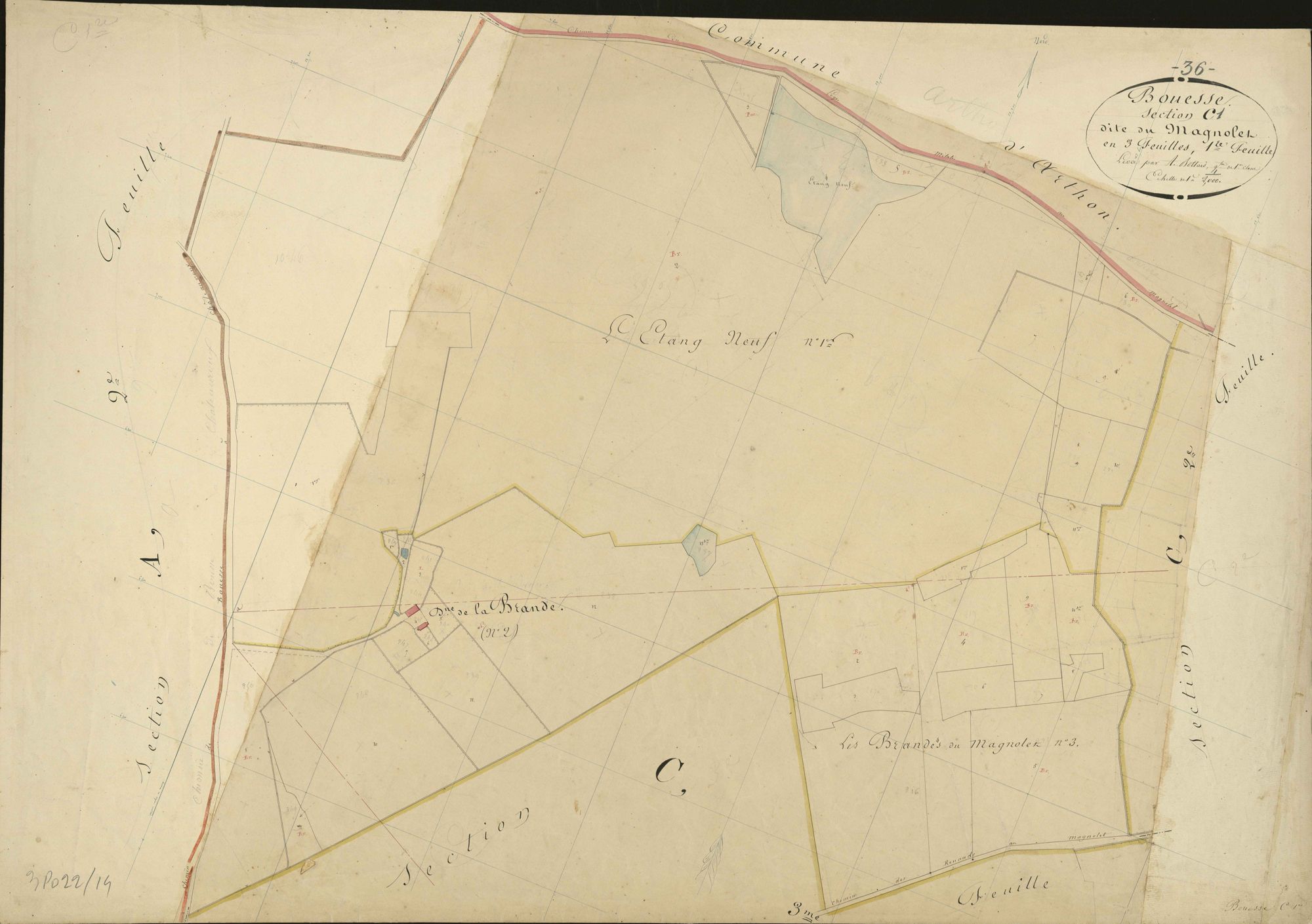 Bouesse - Section C1, dite du Magnolet.
