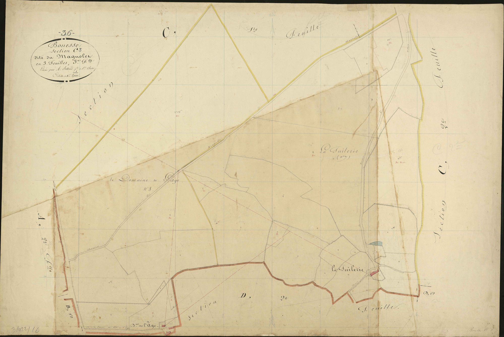 Bouesse - Section C3, dite du Magnolet.