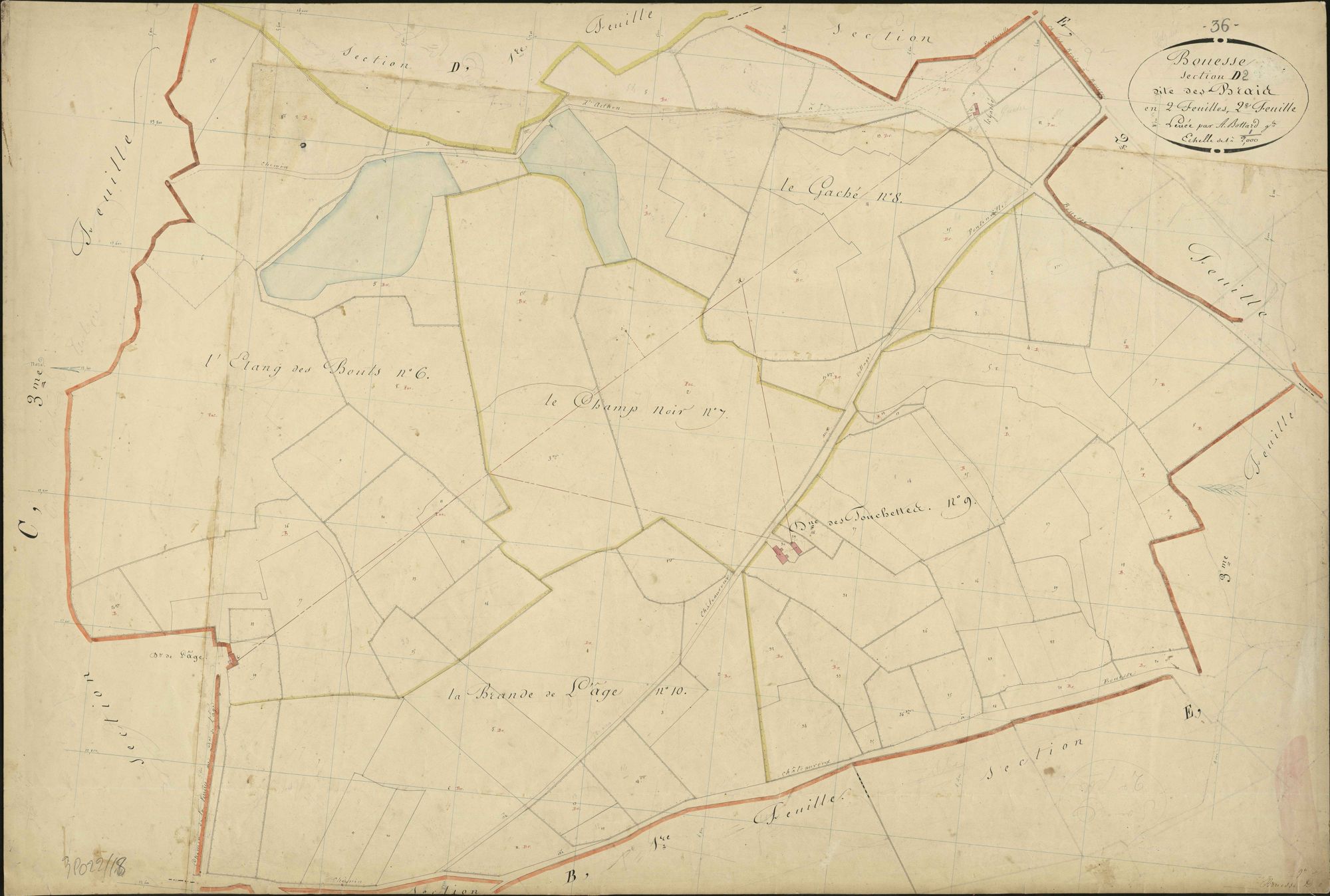Bouesse - Section D2, dite des Brais.