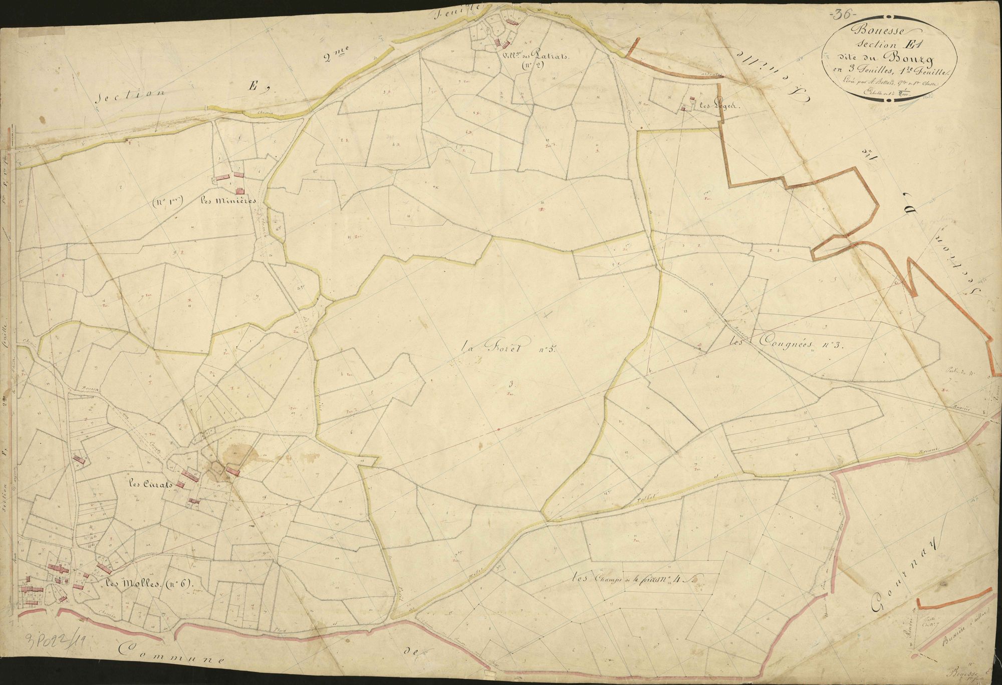 Bouesse - Section E1, dite du Bourg.