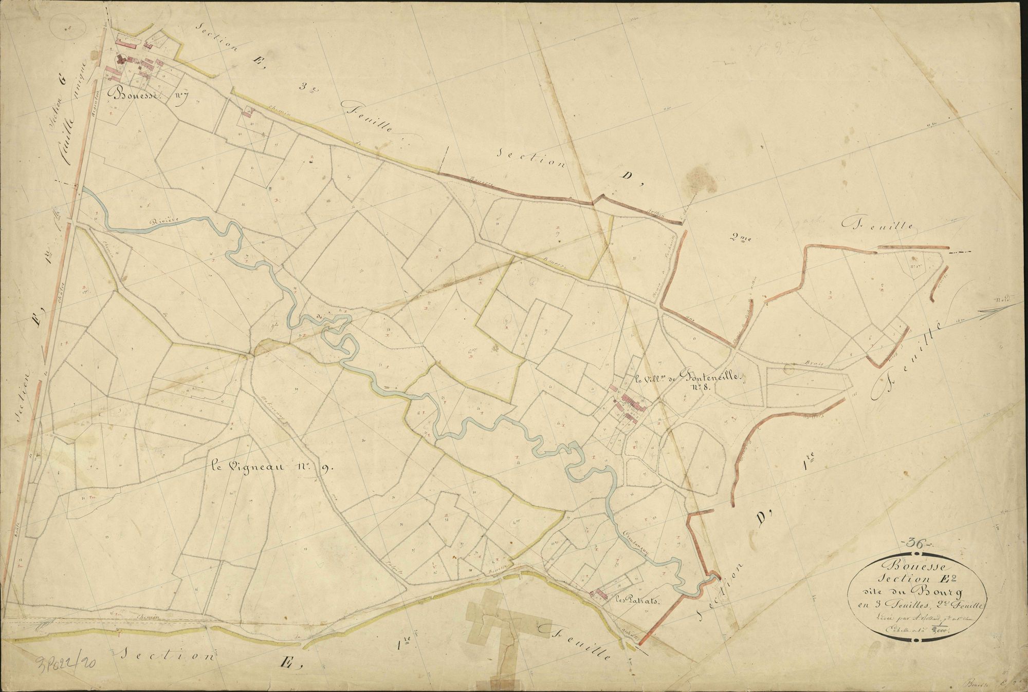 Bouesse - Section E2, dite du Bourg.