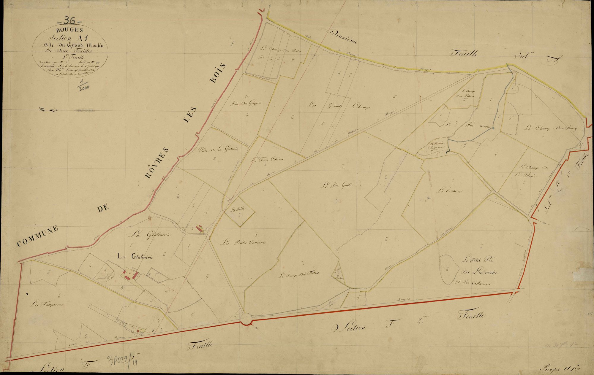 Bouges - Section A1, dite du Grand Moulin.