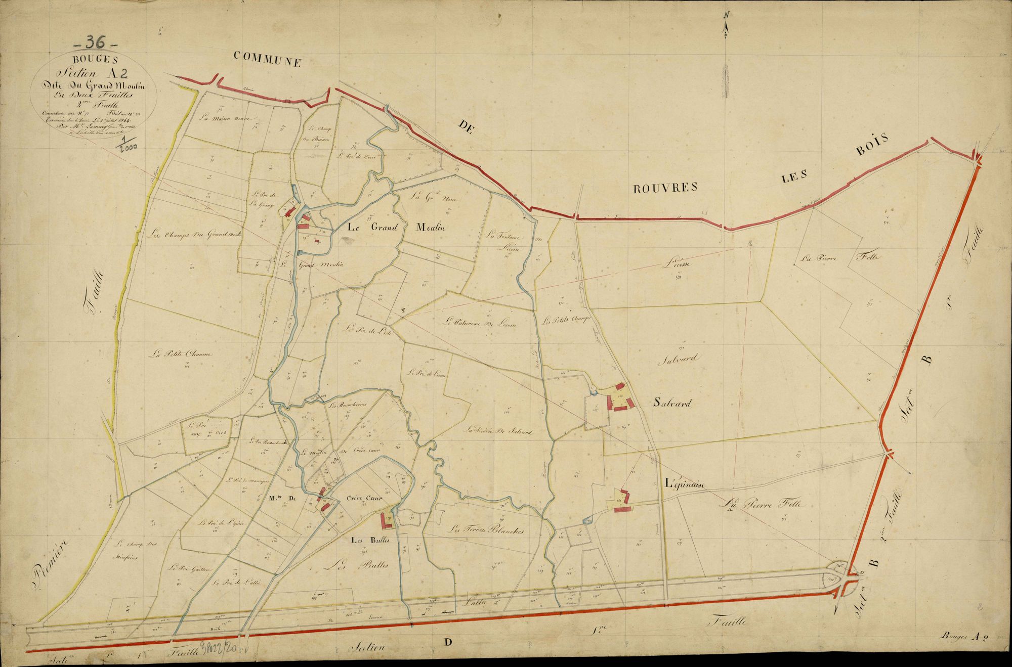Bouges - Section A2, dite du Grand Moulin.