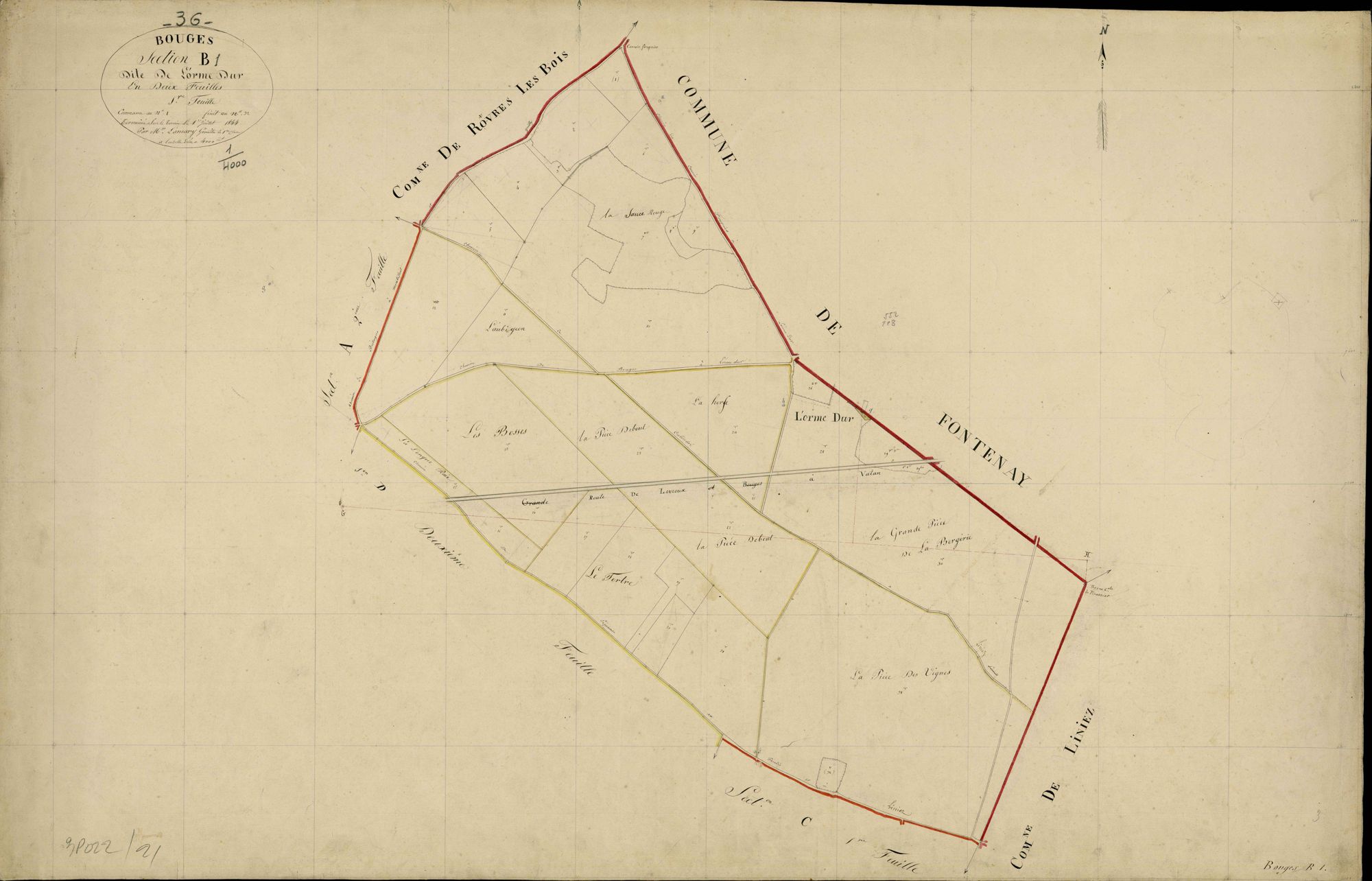 Bouges - Section B1, dite de l'Orme Dur.