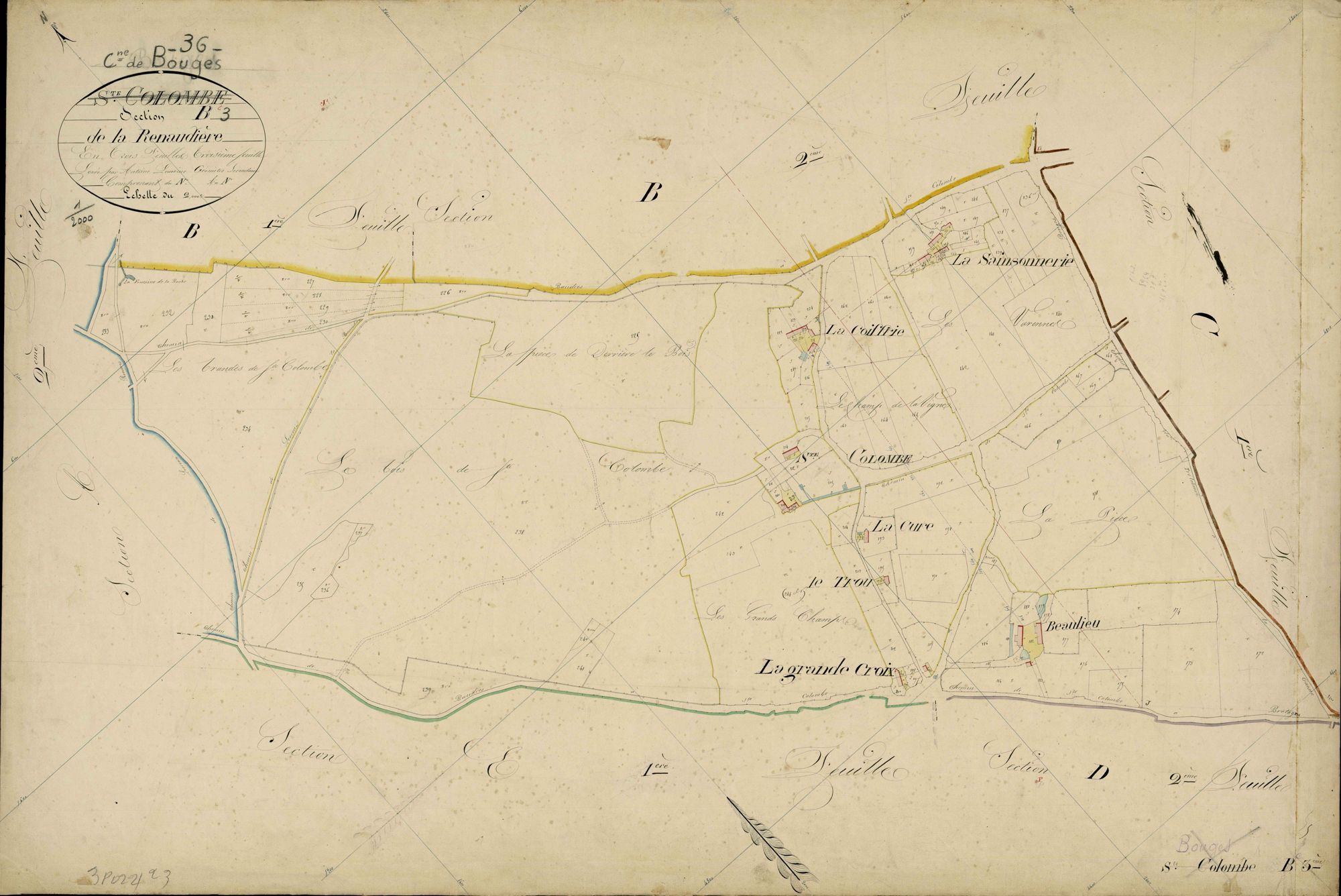 Bouges - Section B3, dite de la Renaudière (ancienne section B3 de Sainte Colombe).