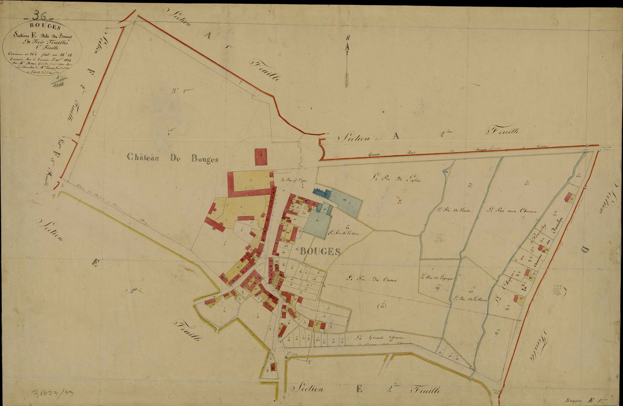 Bouges - Section E1, dite du Bourg.