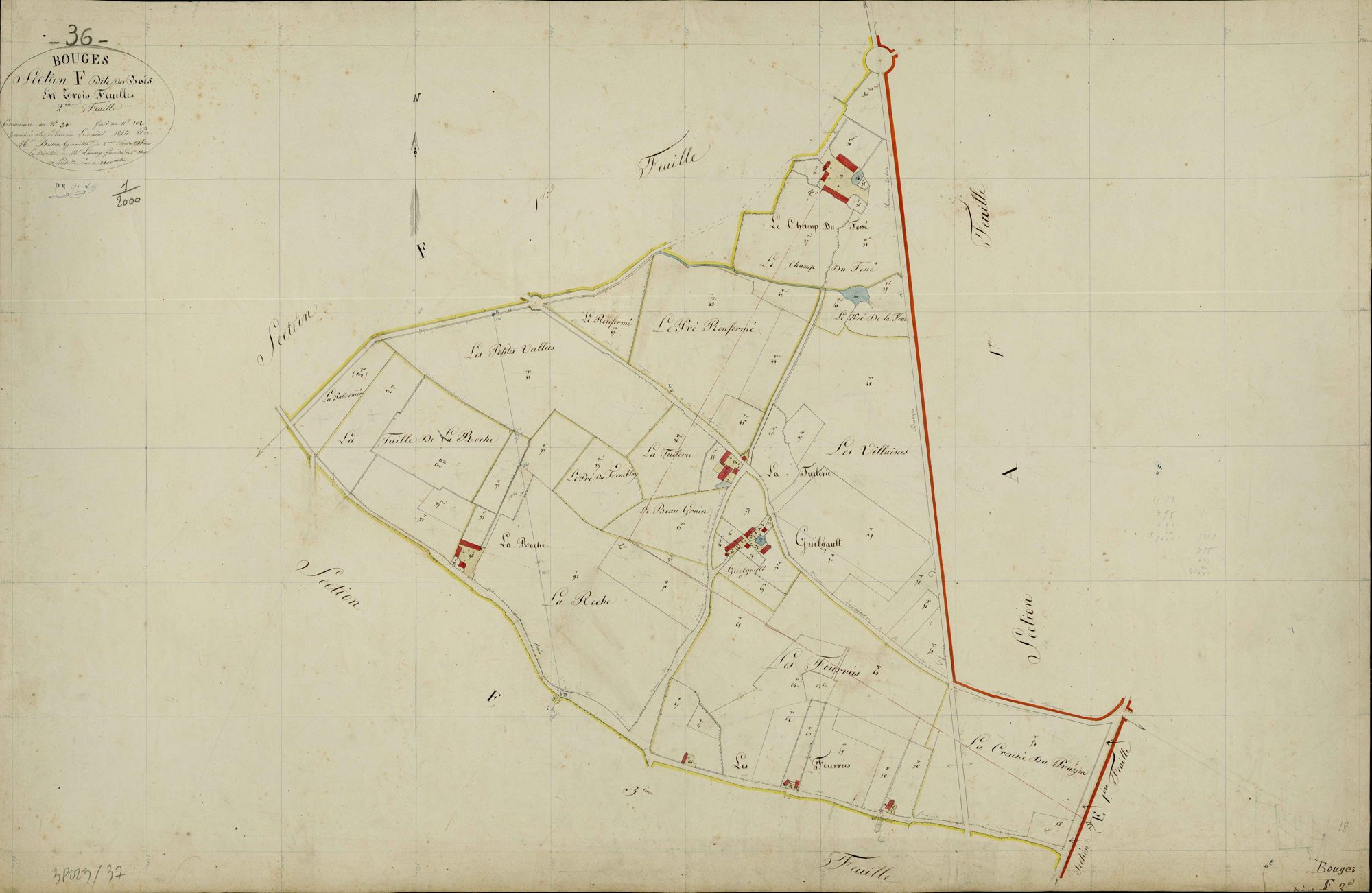 Bouges - Section F2, dite des Bois.