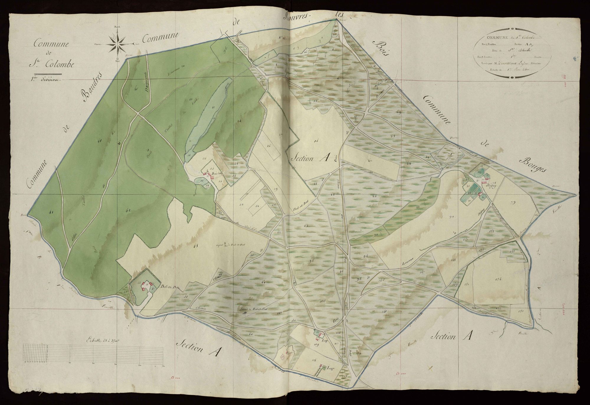 Bouges - Section A1, dite de Sainte-Colombe (ancienne commune de Sainte-Colombe).