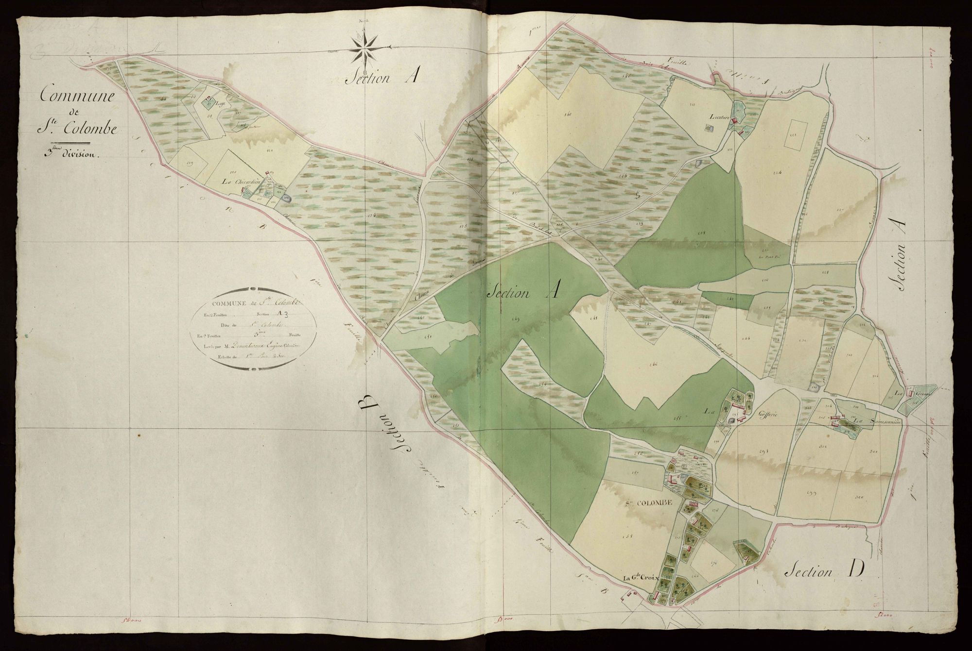 Bouges - Section A3, dite de Sainte-Colombe (ancienne commune de Sainte-Colombe).