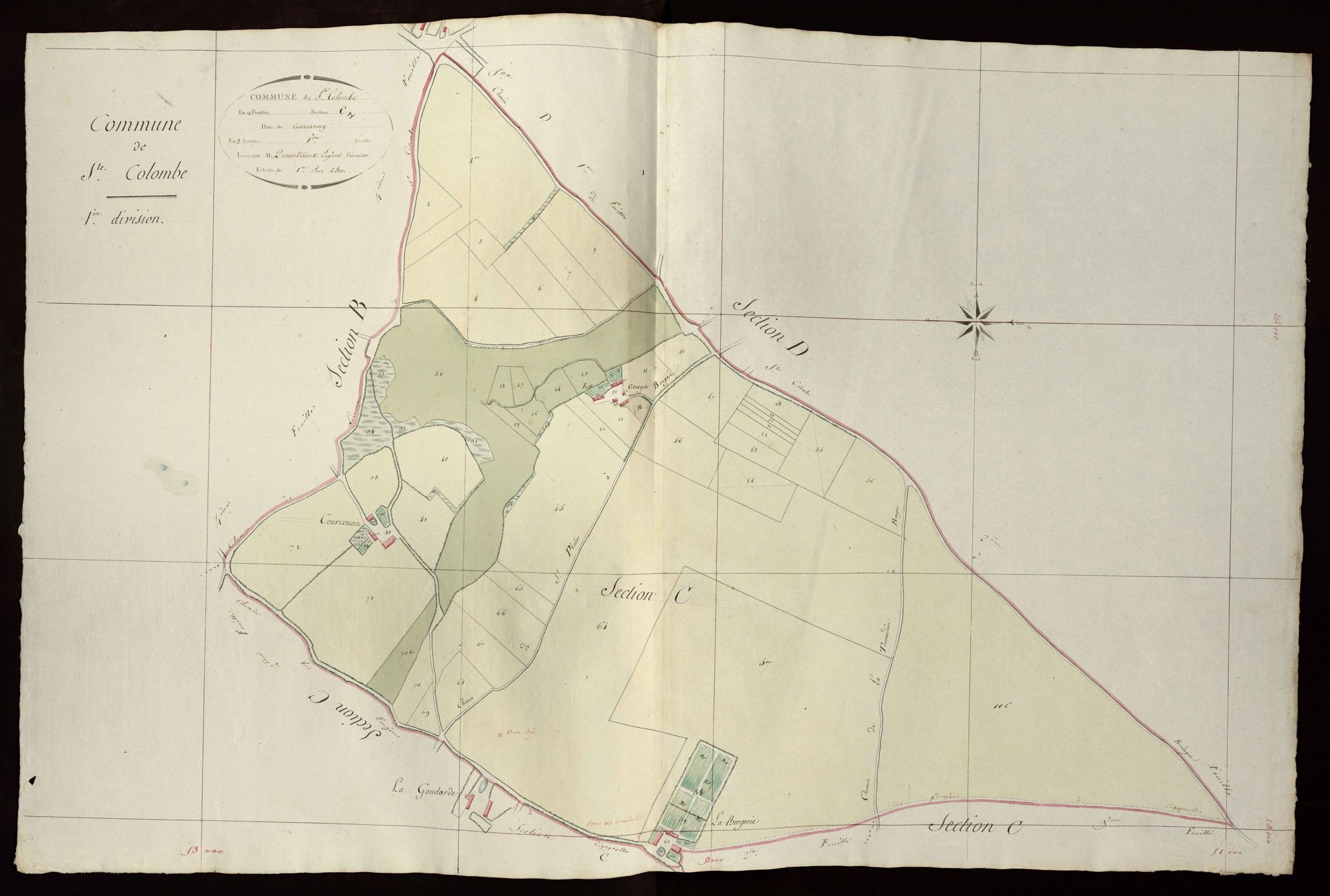Bouges - Section C1, dite de Courcenay (ancienne commune de Sainte-Colombe).