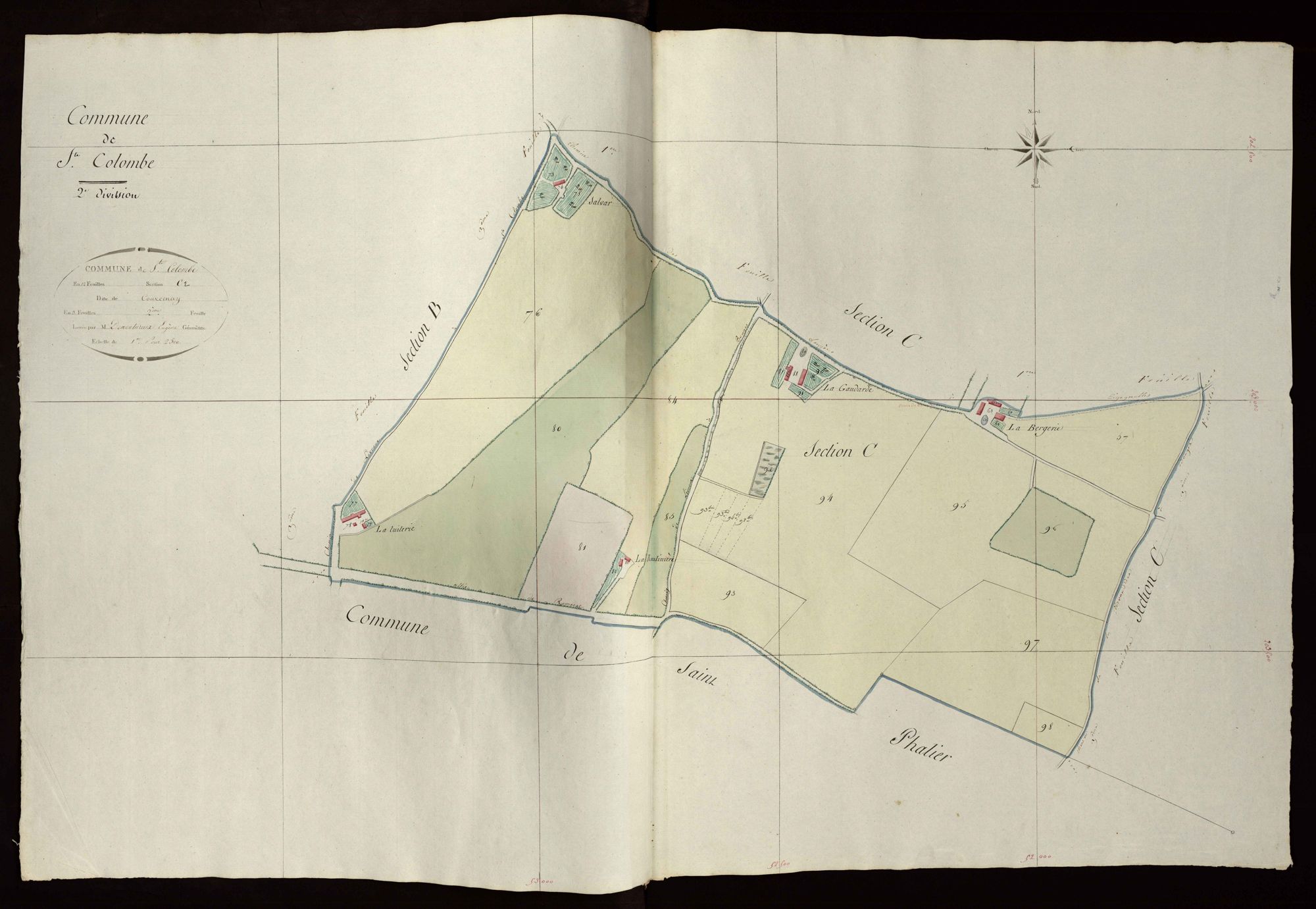 Bouges - Section C2, dite de Courcenay (ancienne commune de Sainte-Colombe).