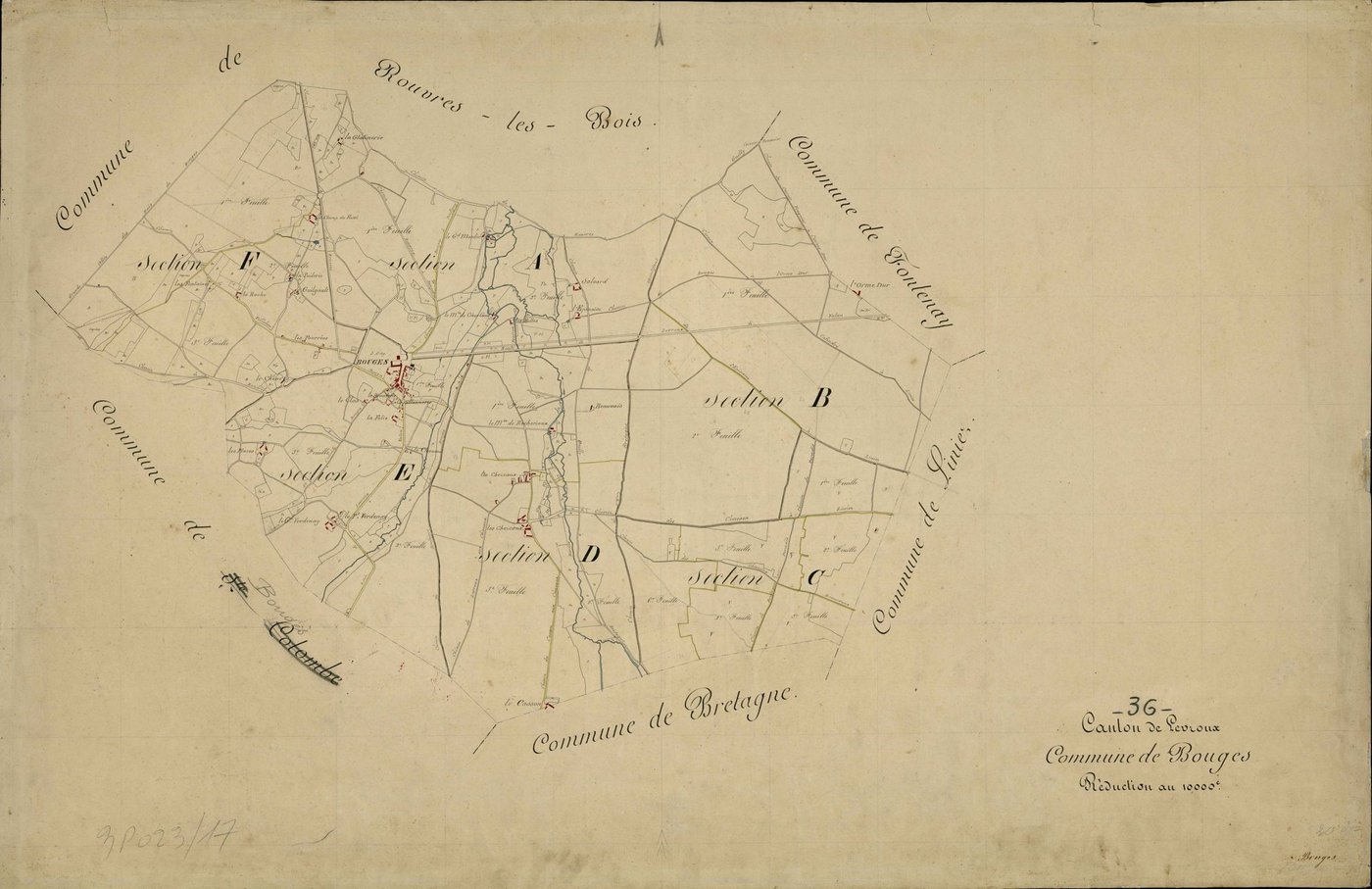 Bouges - Tableau d'assemblage.