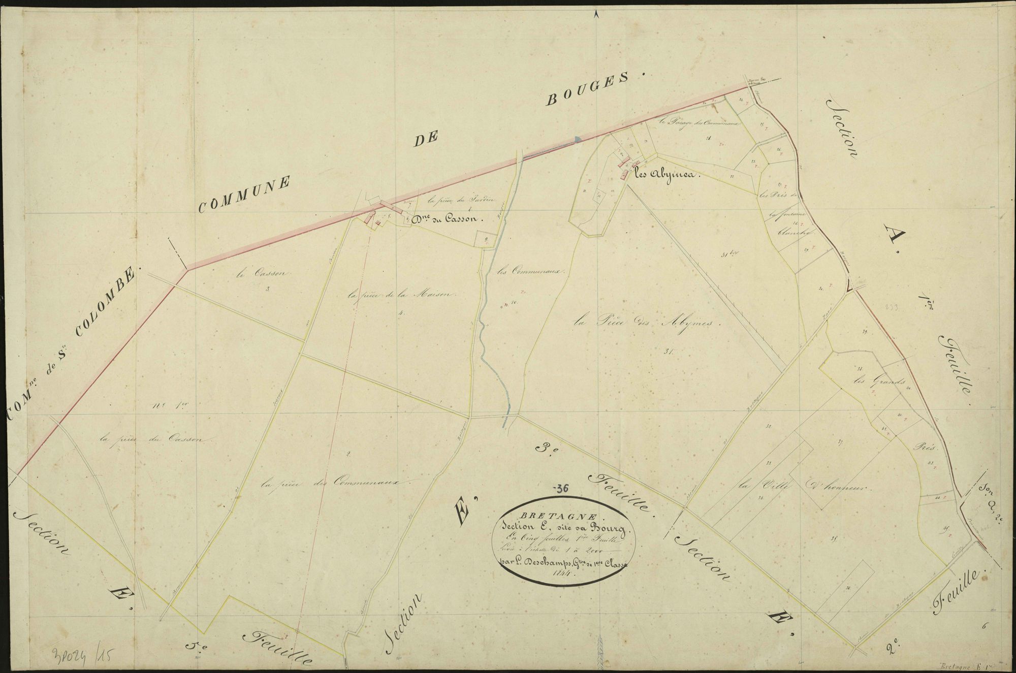 Bretagne - Section E1, dite du Bourg.