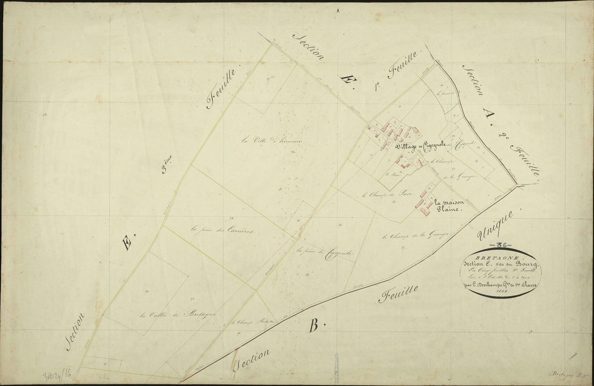 Bretagne - Section E2, dite du Bourg.