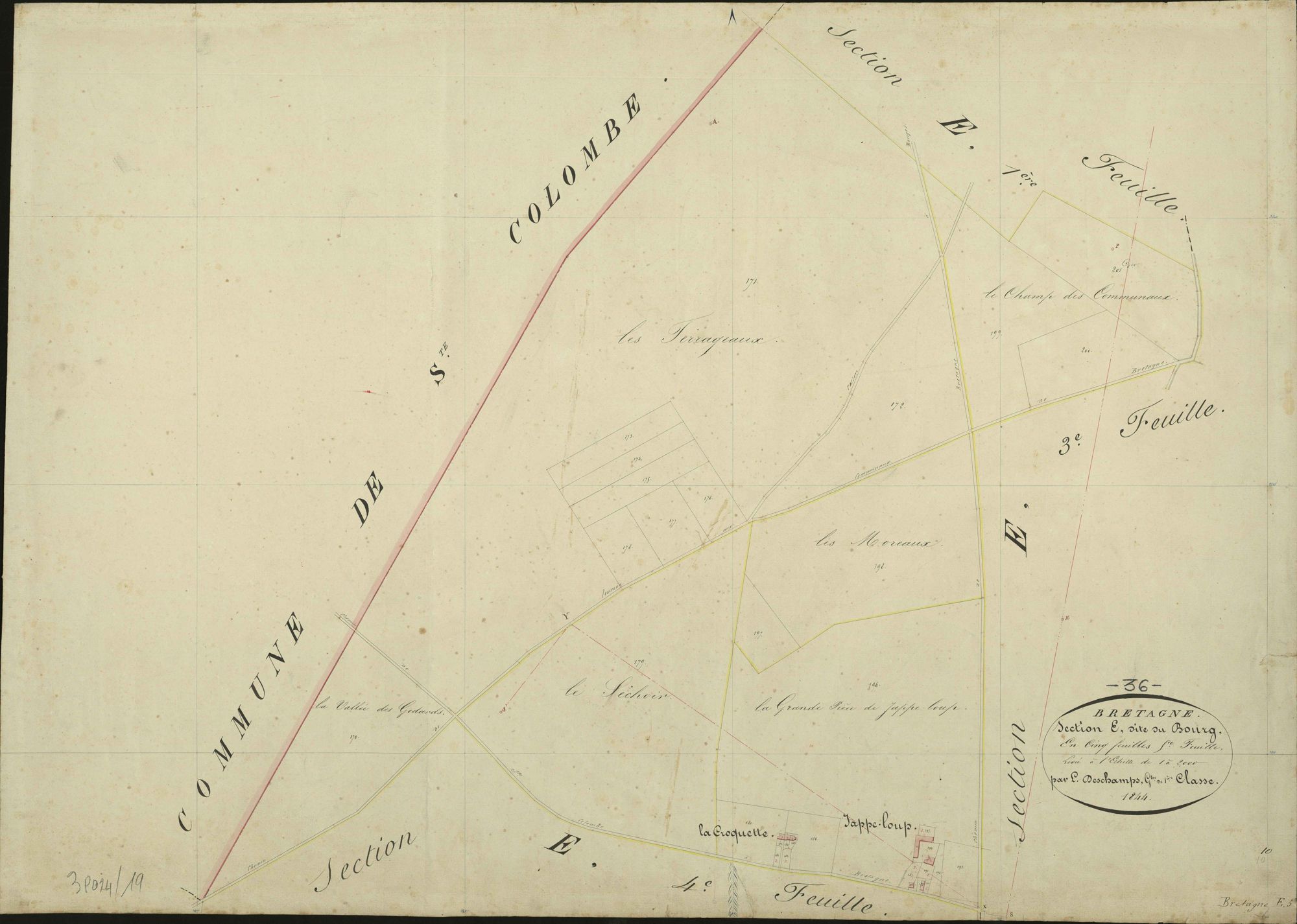 Bretagne - Section E5, dite du Bourg.