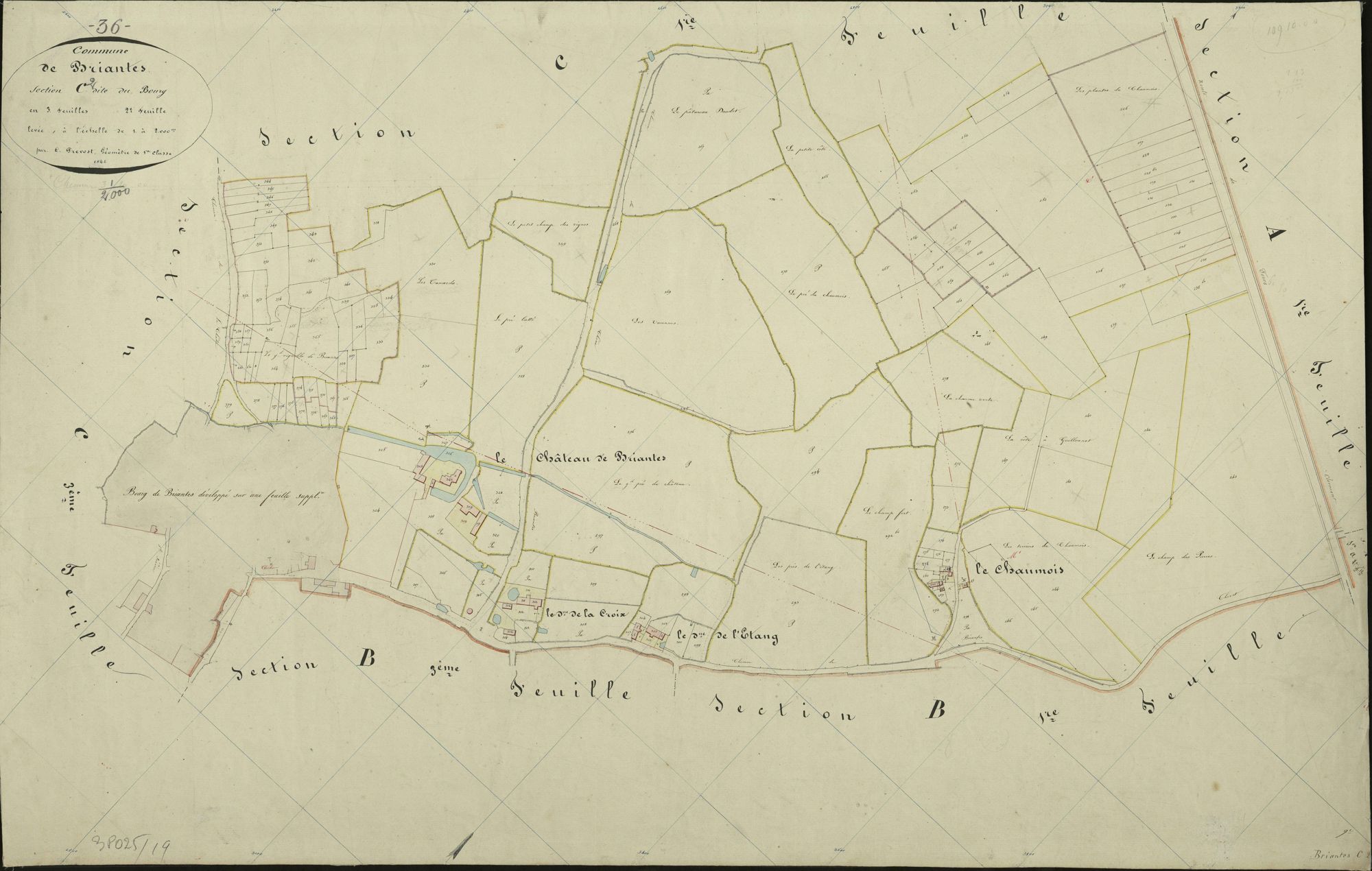 Briantes - Section C2, dite du Bourg.