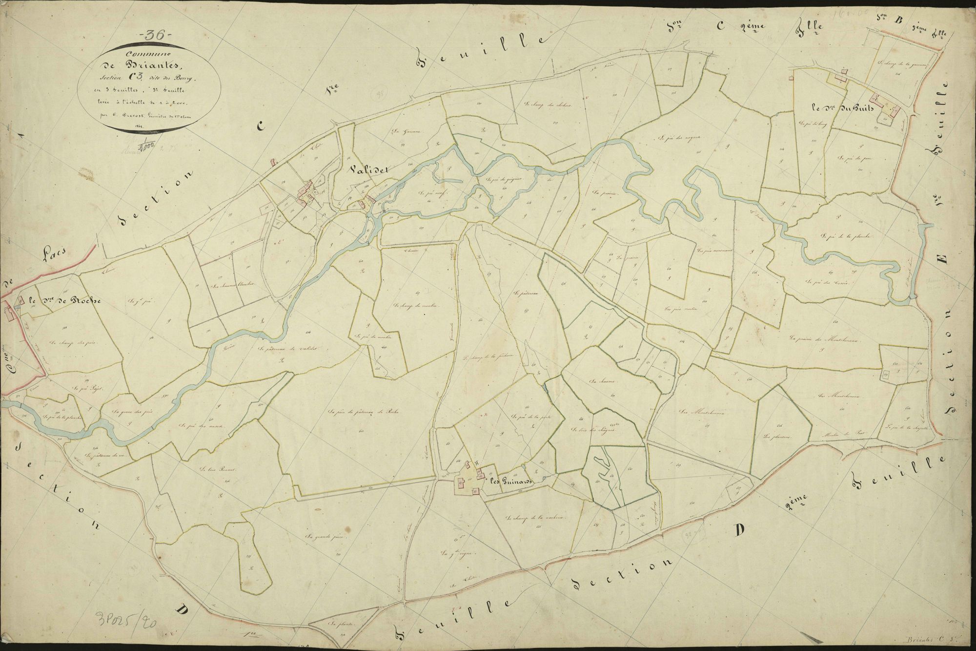 Briantes - Section C3, dite du Bourg.