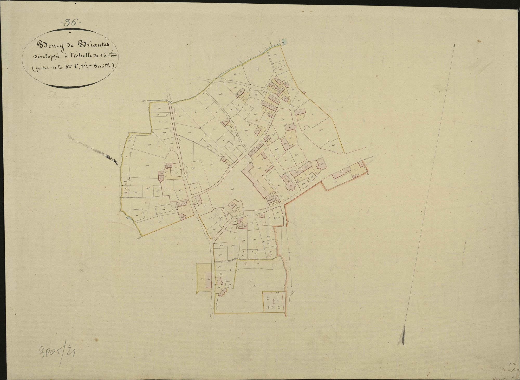 Briantes - Section C2, développement (bourg de Briantes).