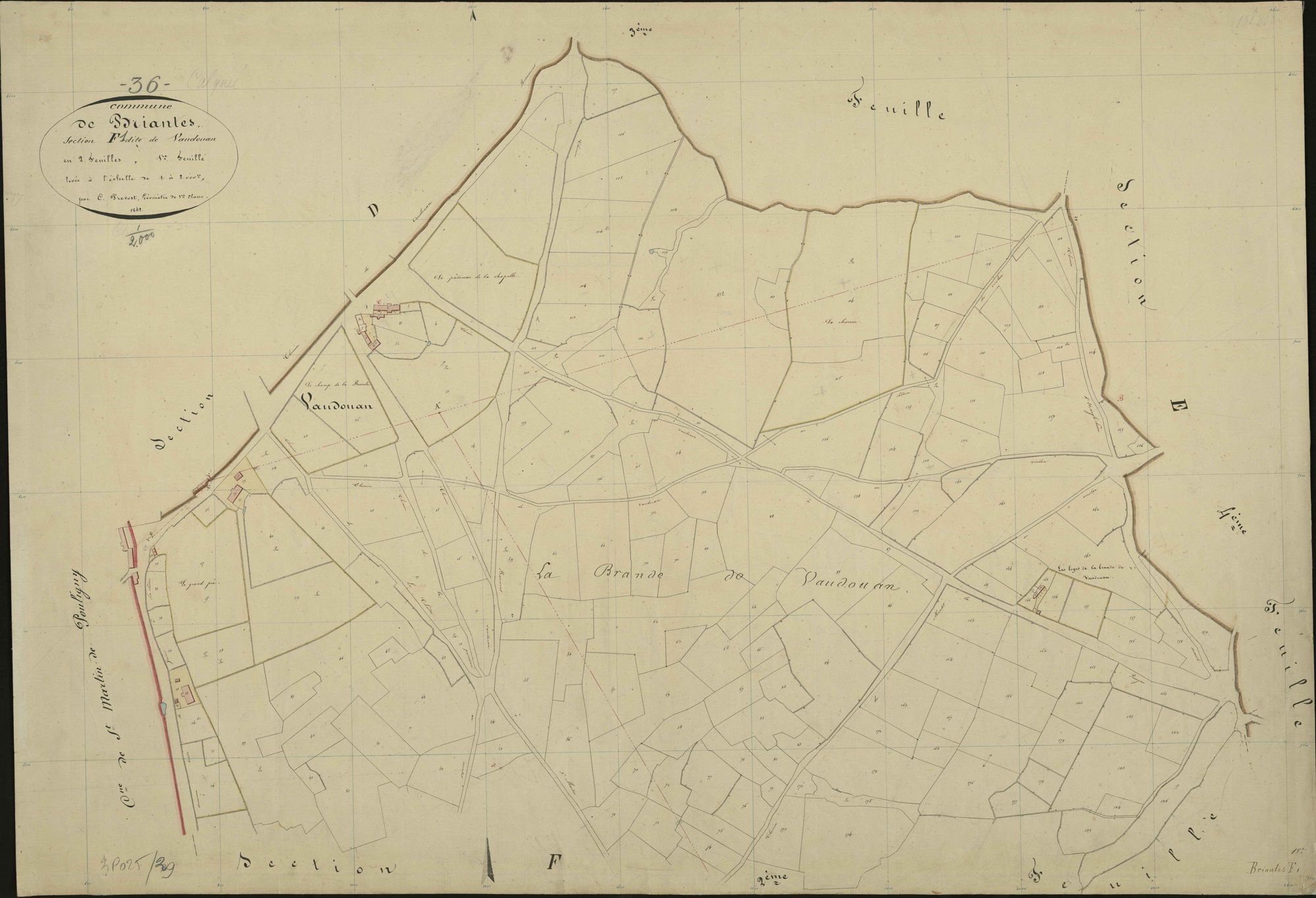 Briantes - Section F1, dite de Vaudouan.