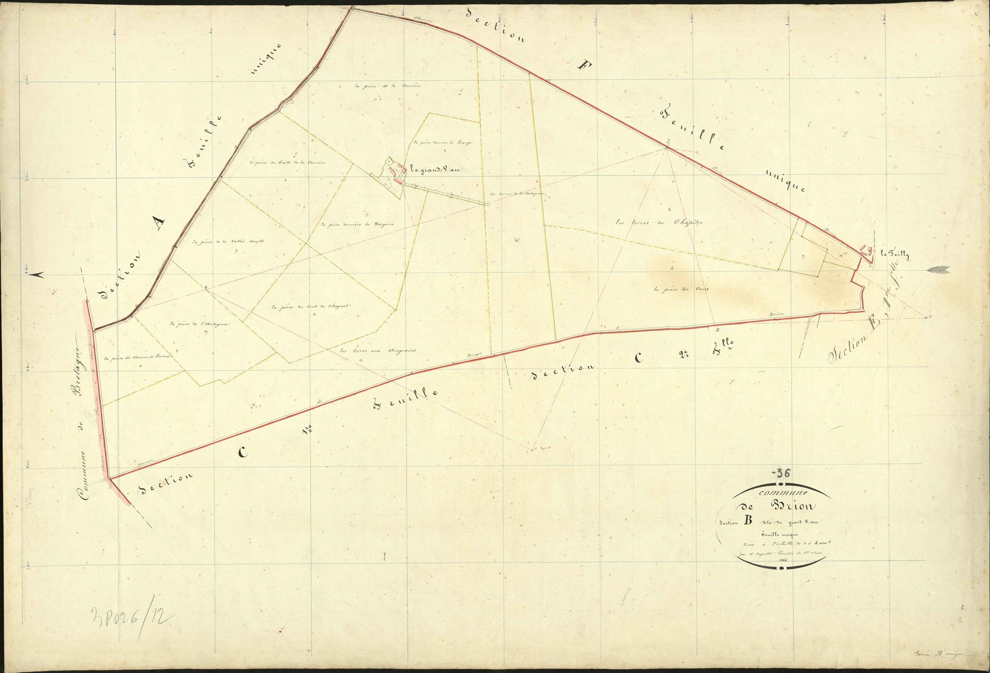 Brion - Section B, dite du Grand Vau.