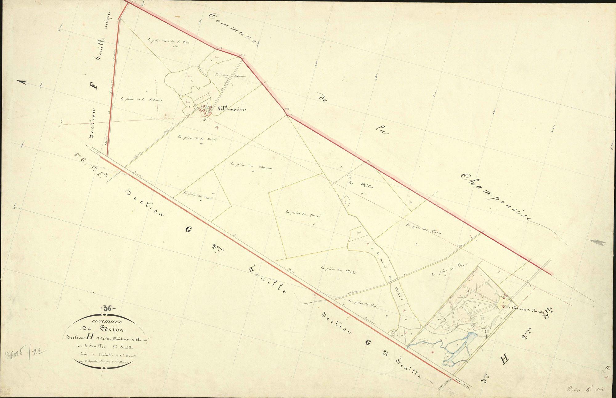 Brion - Section H1, dite du Château de Clanay.