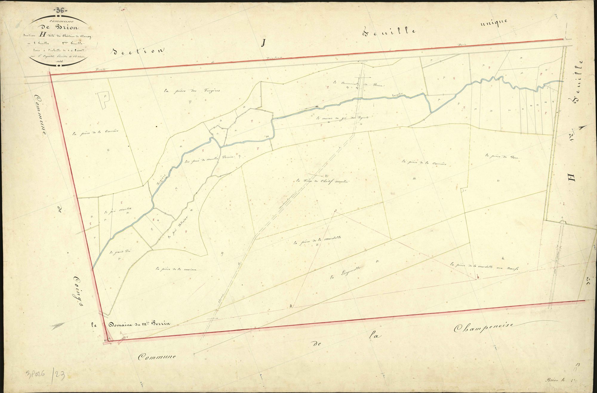Brion - Section H2, dite du Château de Clanay.