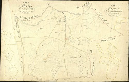 Brives - Section C, dite du Bourg de Brives, et section D, dite de la Chaussée de César.