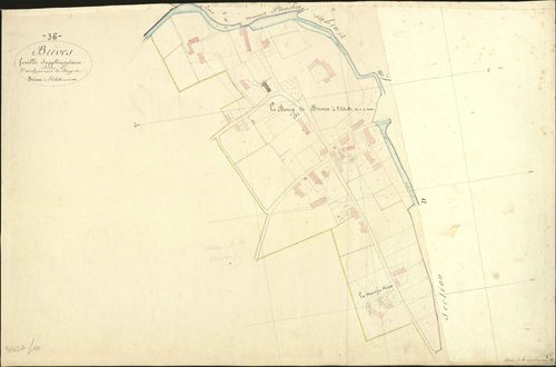 Brives - Section C, feuille supplémentaire de développement du bourg de Brives.