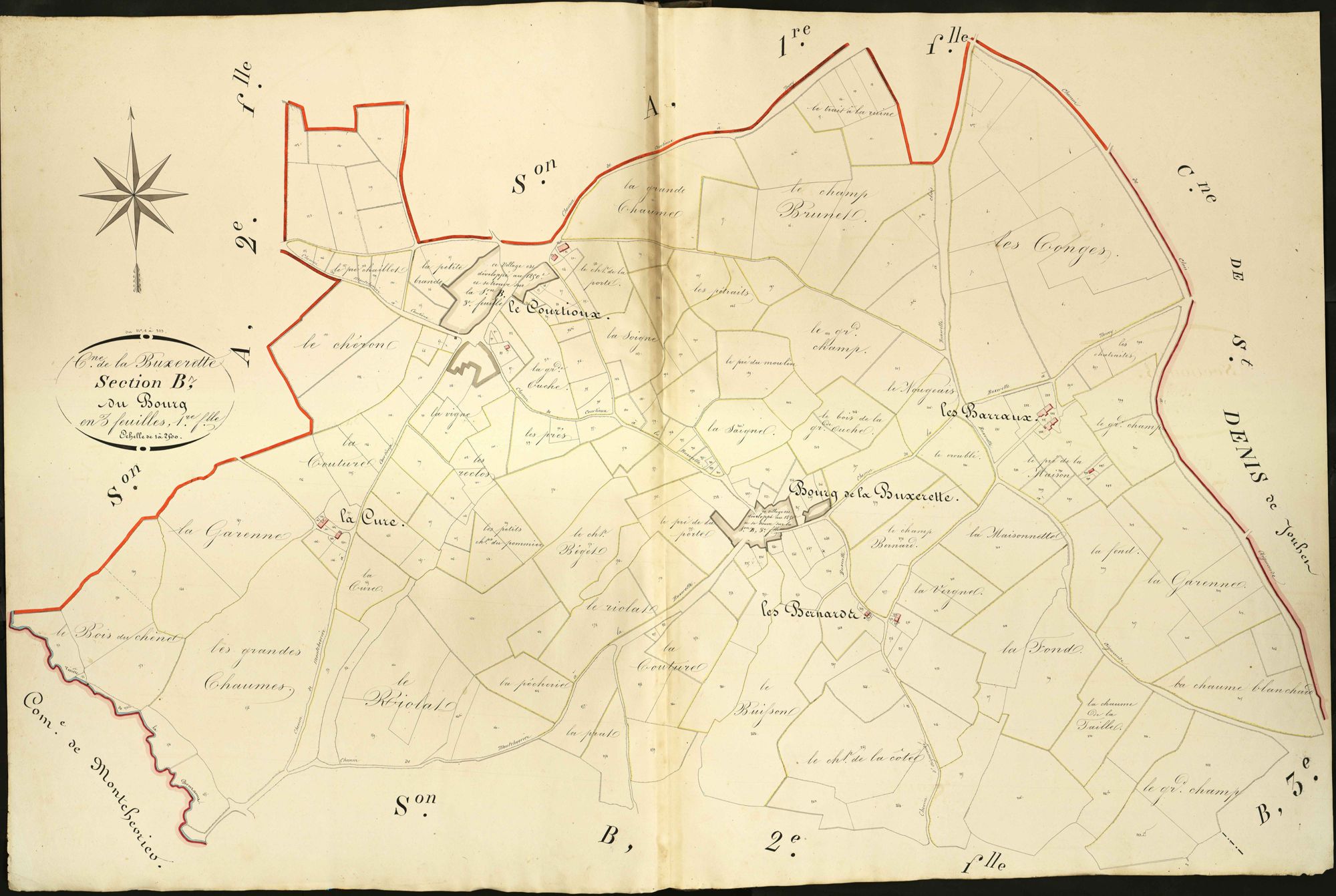 Buxerette - Section B1, dite du Bourg.