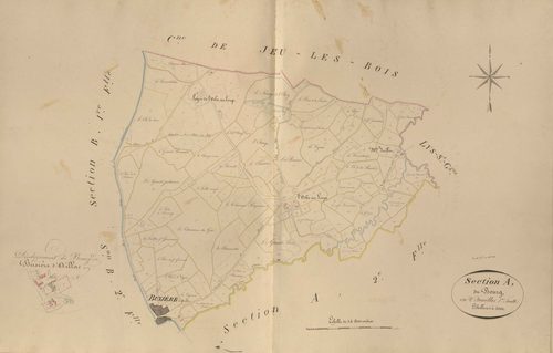Buxières-d'Aillac - Section A1, dite du Bourg.