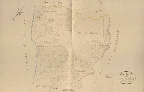 Buxières-d'Aillac - Section A2, dite du Bourg.