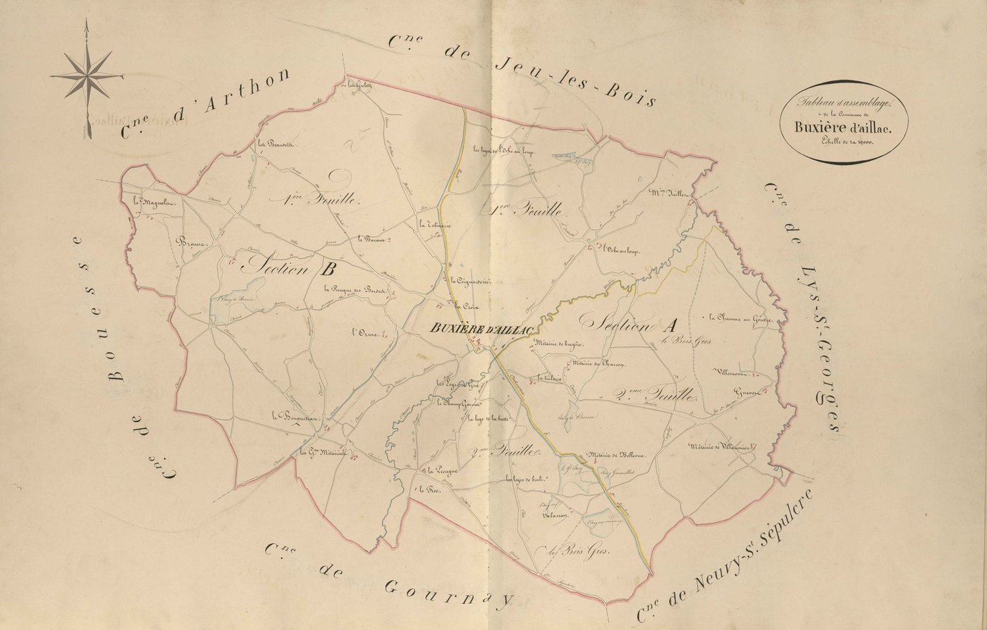 Buxières-d'Aillac - Tableau d'assemblage.