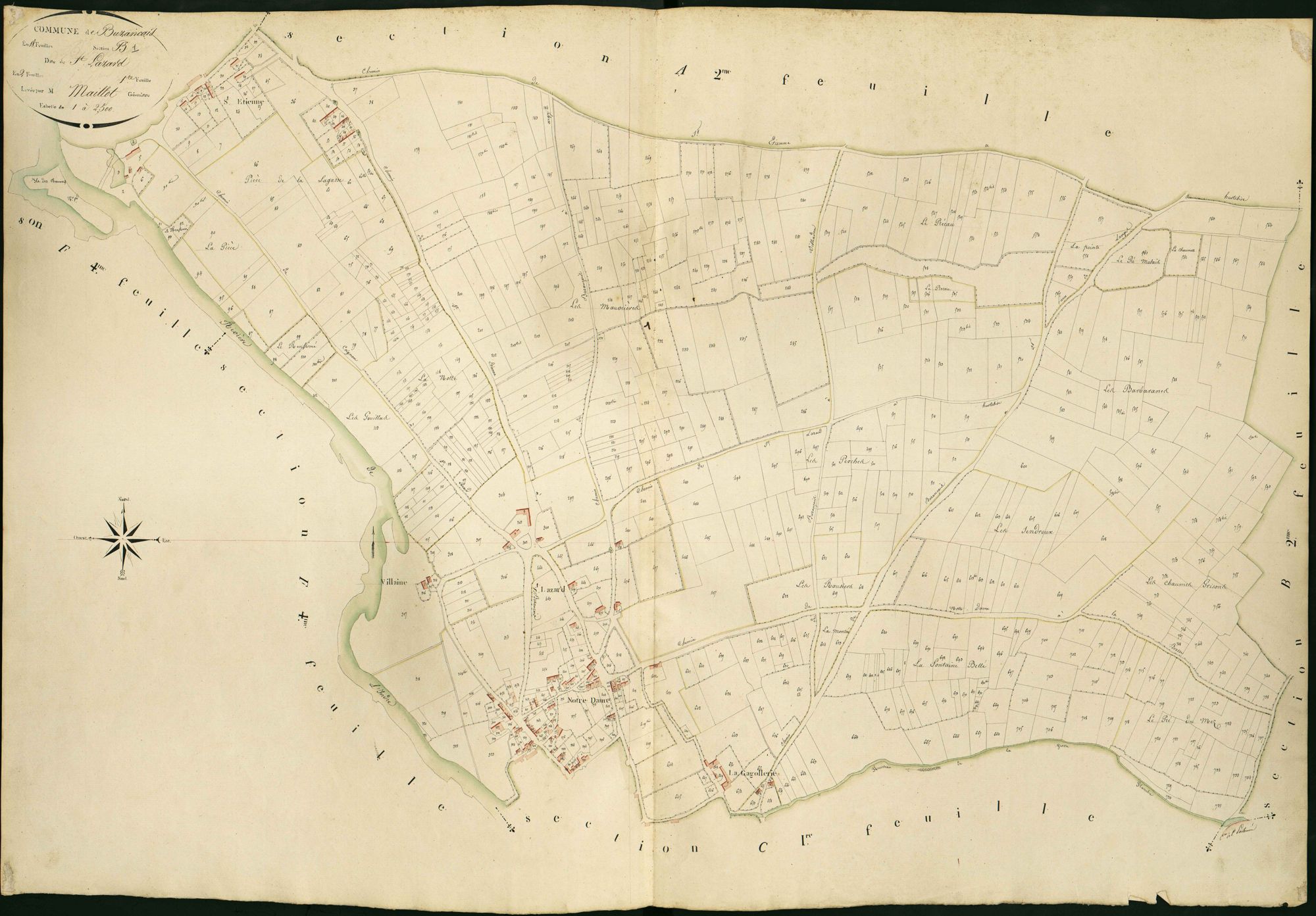 Buzançais - Section B1, dite de Saint Lazard.