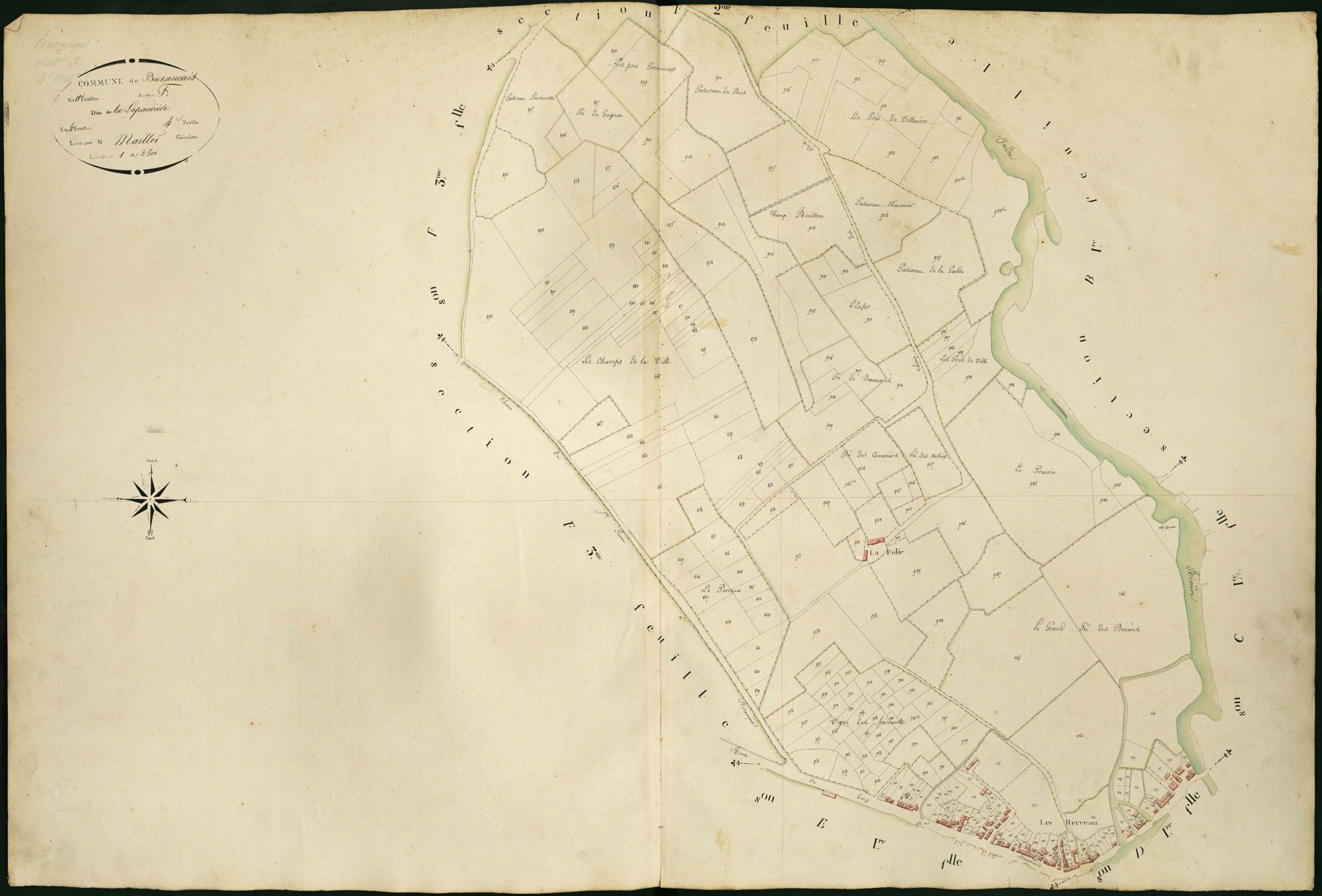 Buzançais - Section F4, dite de La Lapaudière.