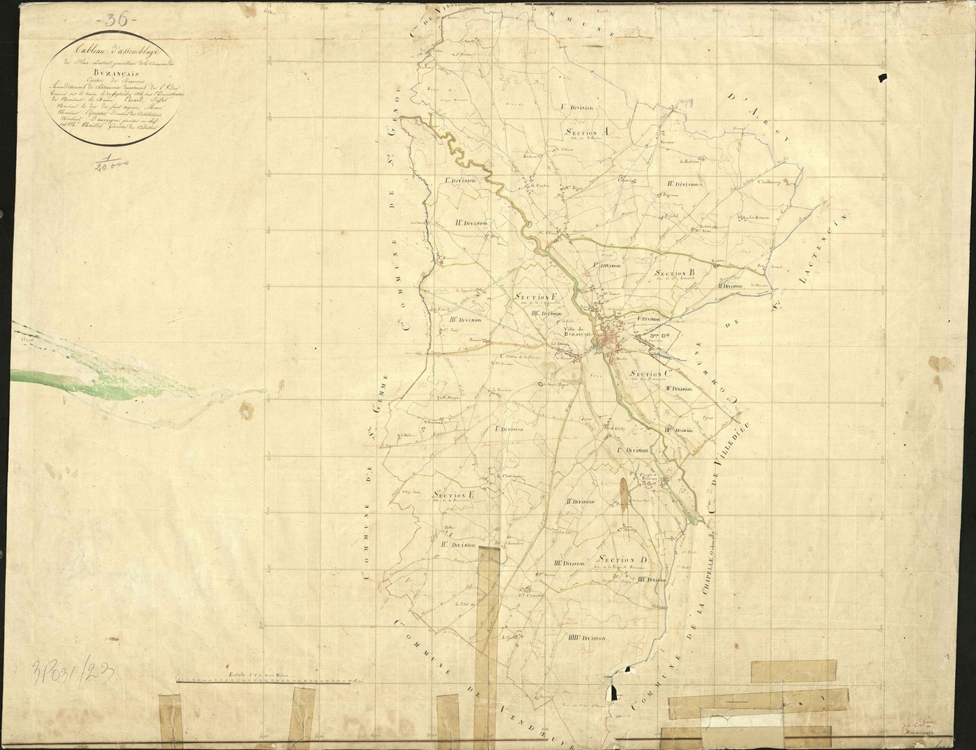 Buzançais - Tableau d'assemblage.