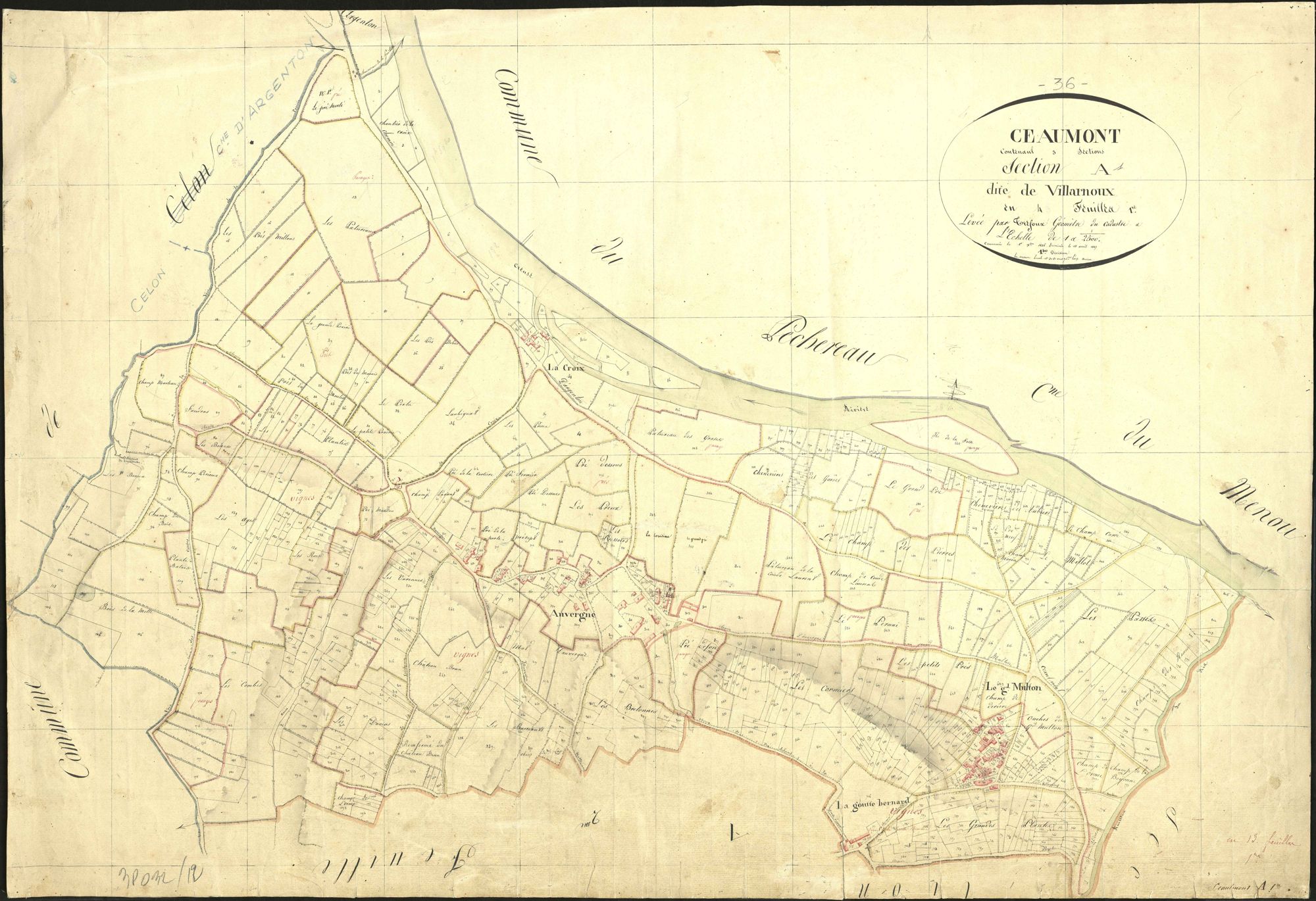 Ceaulmont - Section A1, dite de Villarnoux.