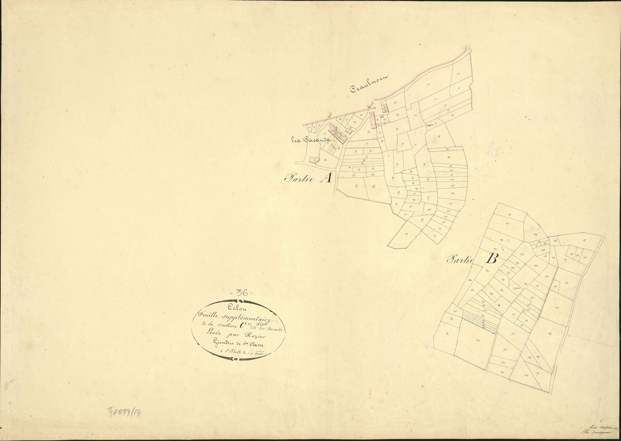 Celon - Section C, feuille supplémentaire.