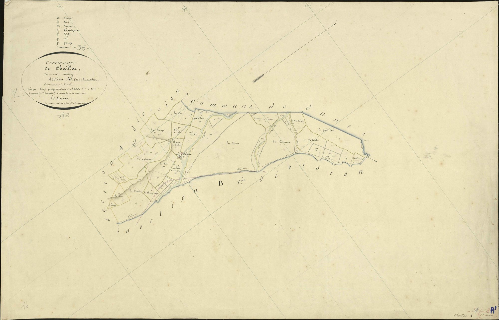 Chaillac - Section A1, dite du Peuxmochat.