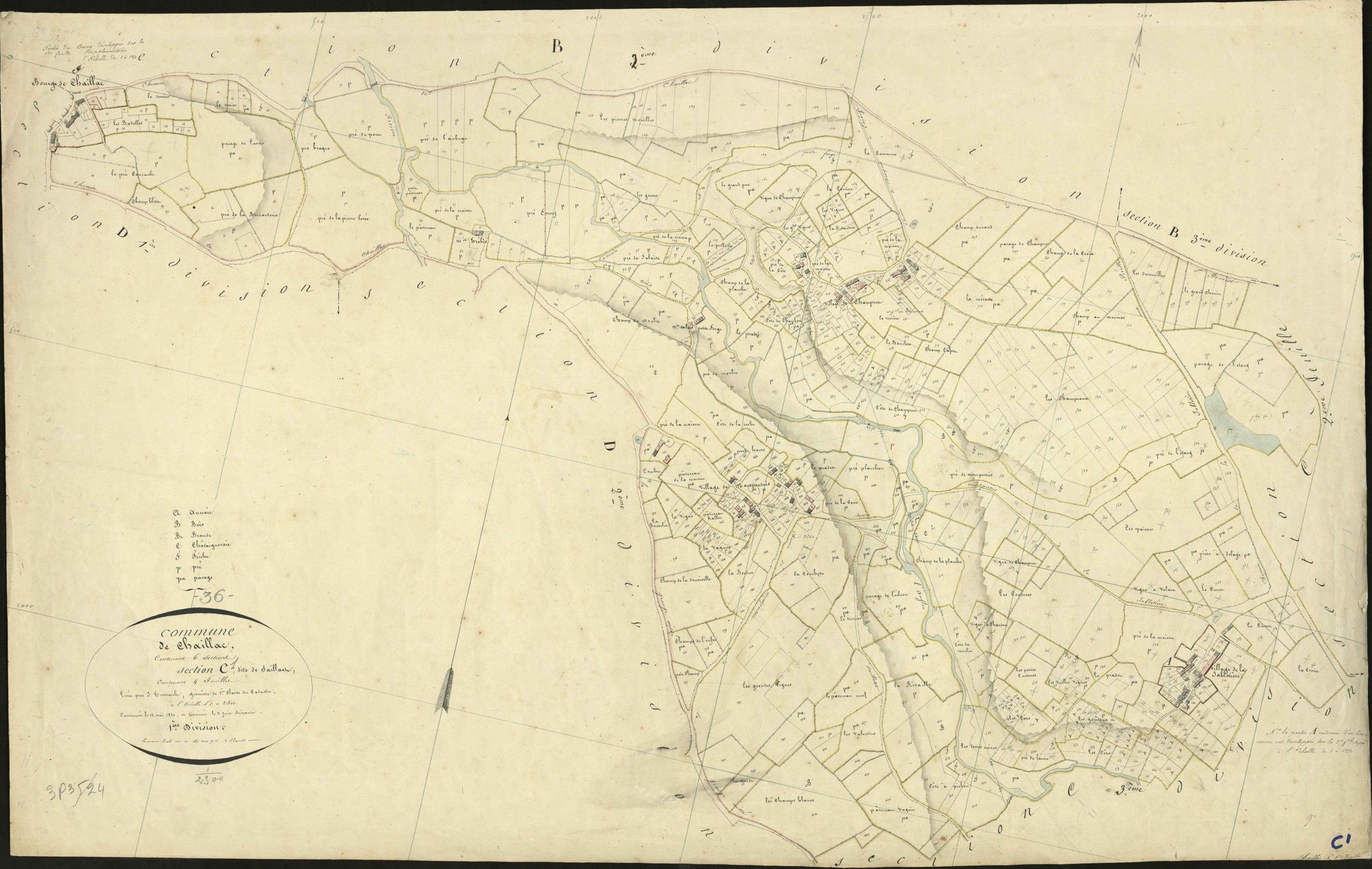 Chaillac - Section C1, dite de Saillant.
