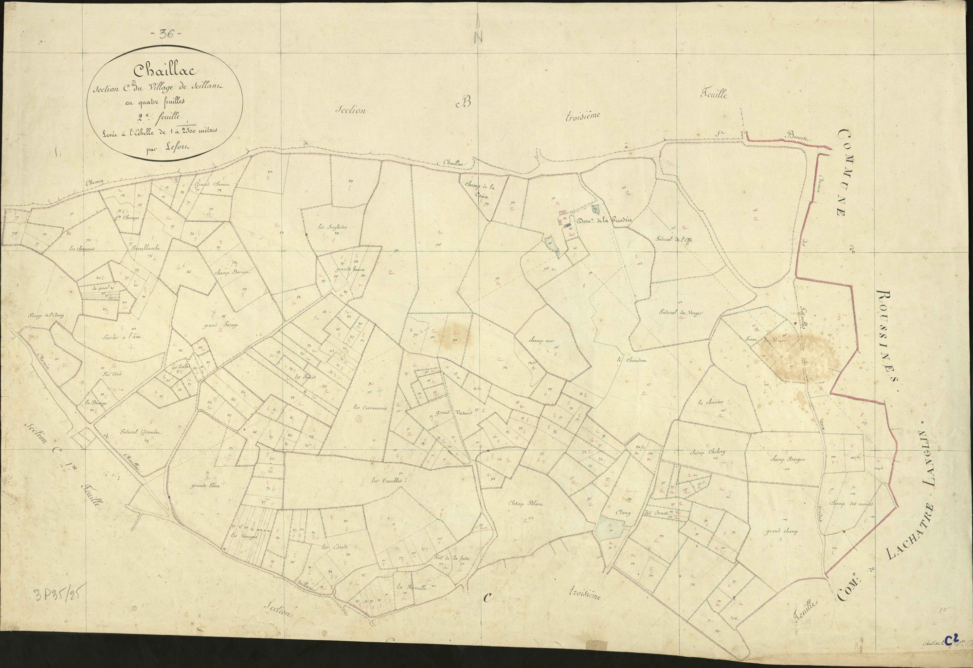 Chaillac - Section C2, dite du village de Seillant.