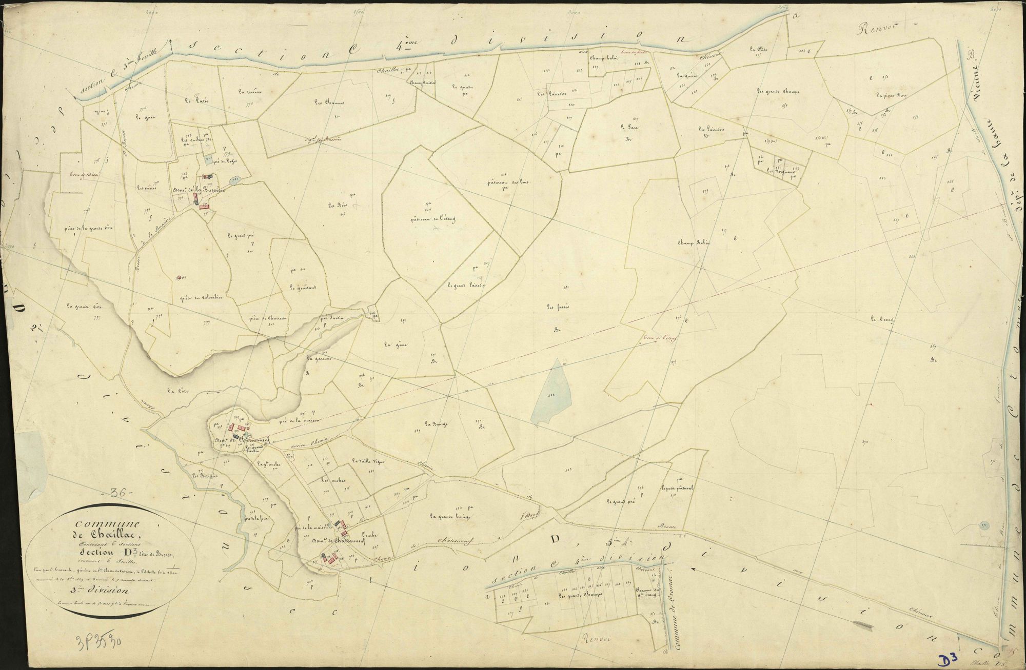 Chaillac - Section D3, dite de Brosse.
