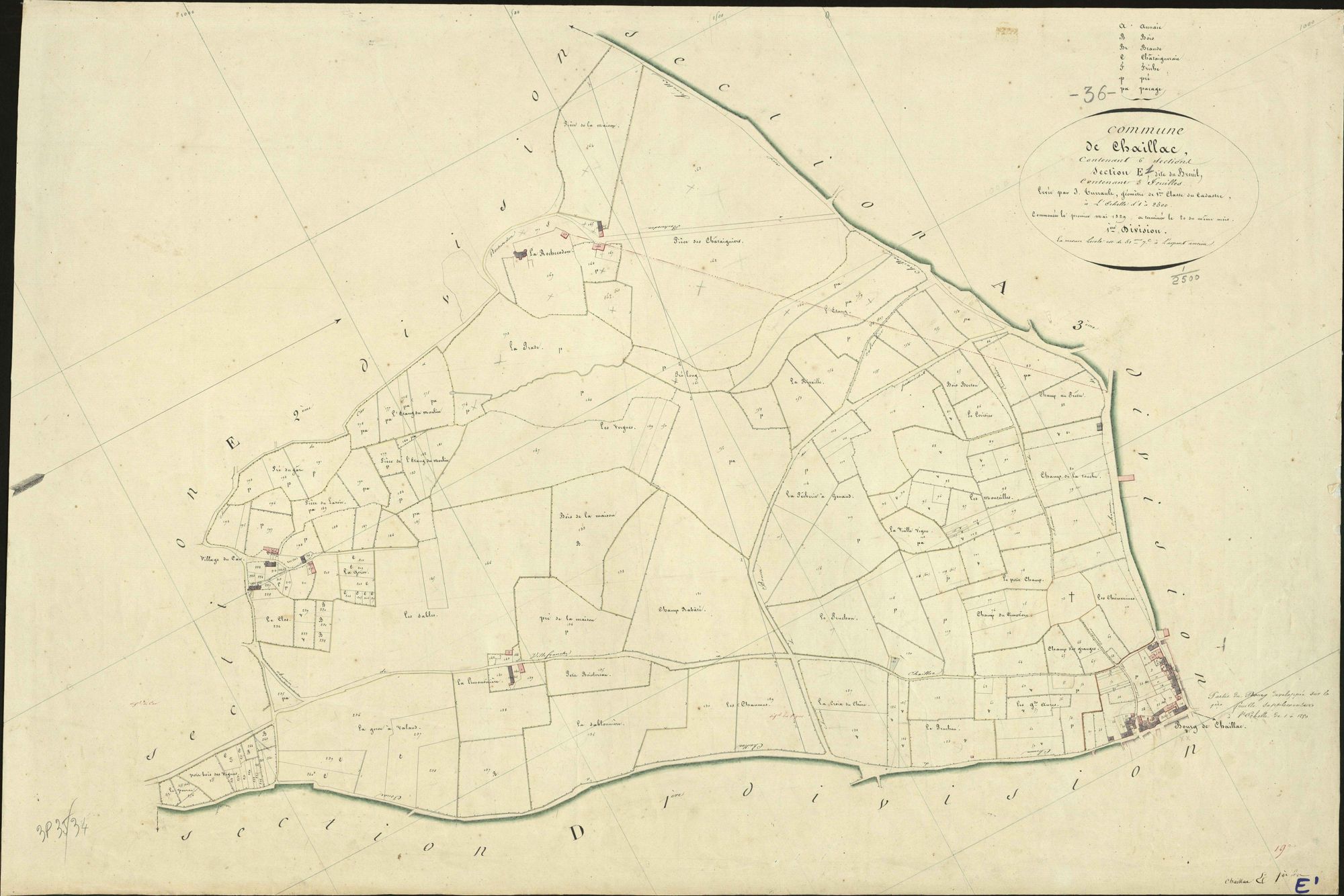 Chaillac - Section E1, dite du Breuil.