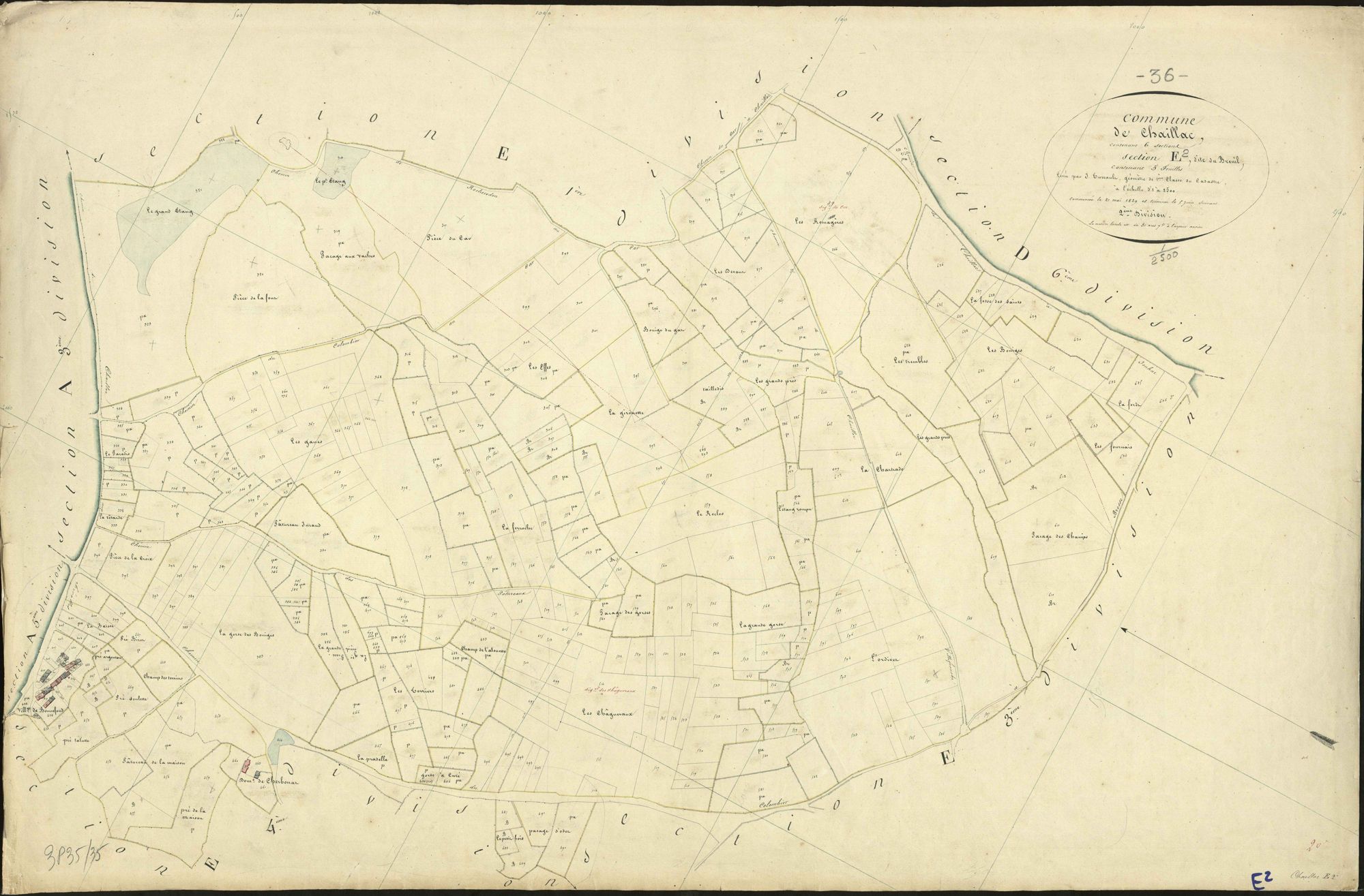 Chaillac - Section E2, dite du Breuil.