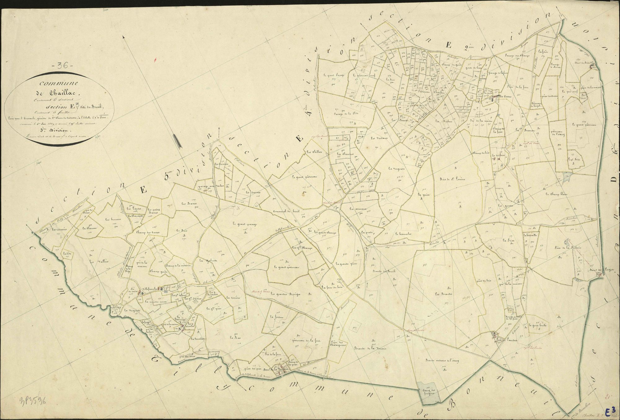 Chaillac - Section E3, dite du Breuil.
