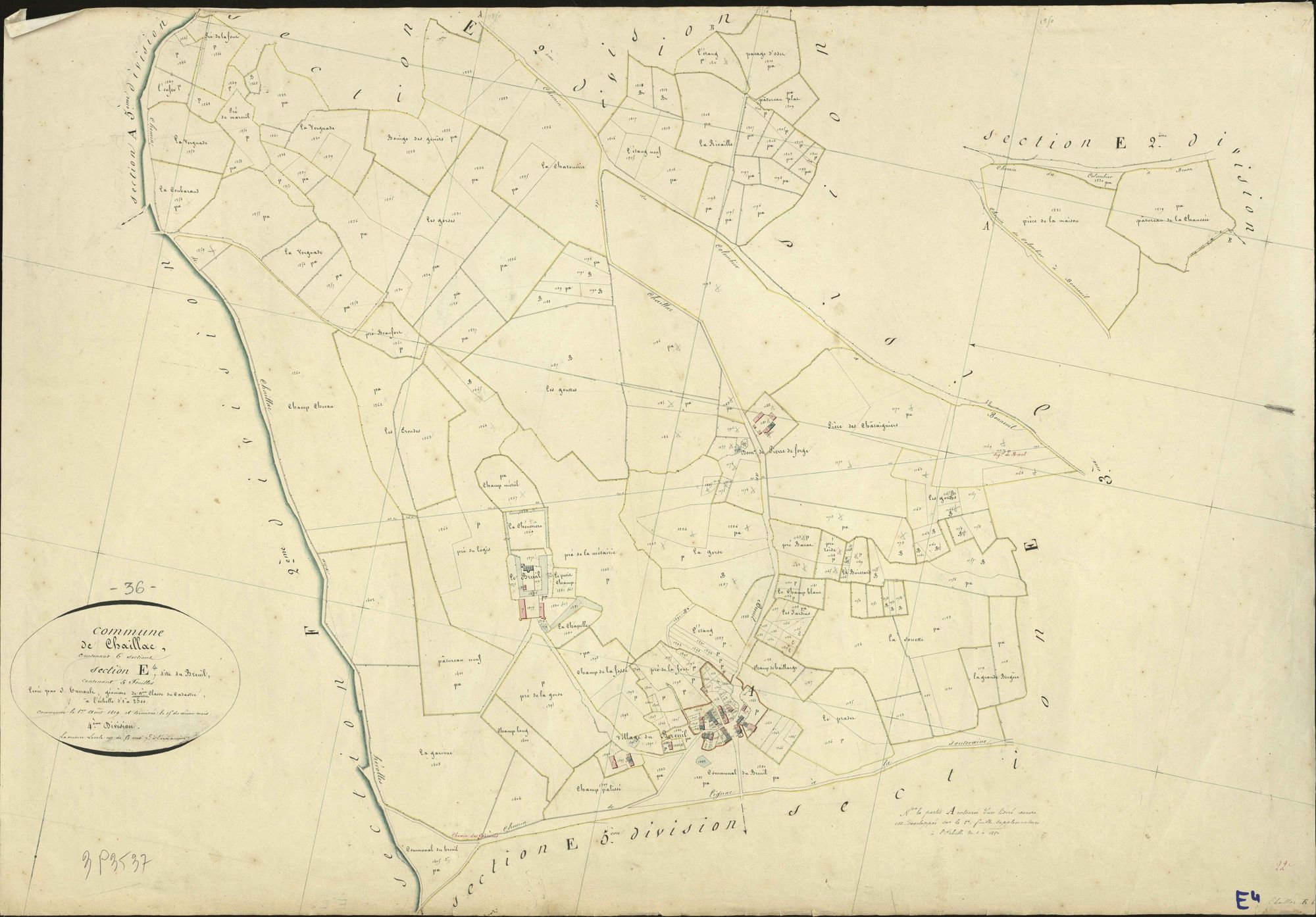Chaillac - Section E4, dite du Breuil.