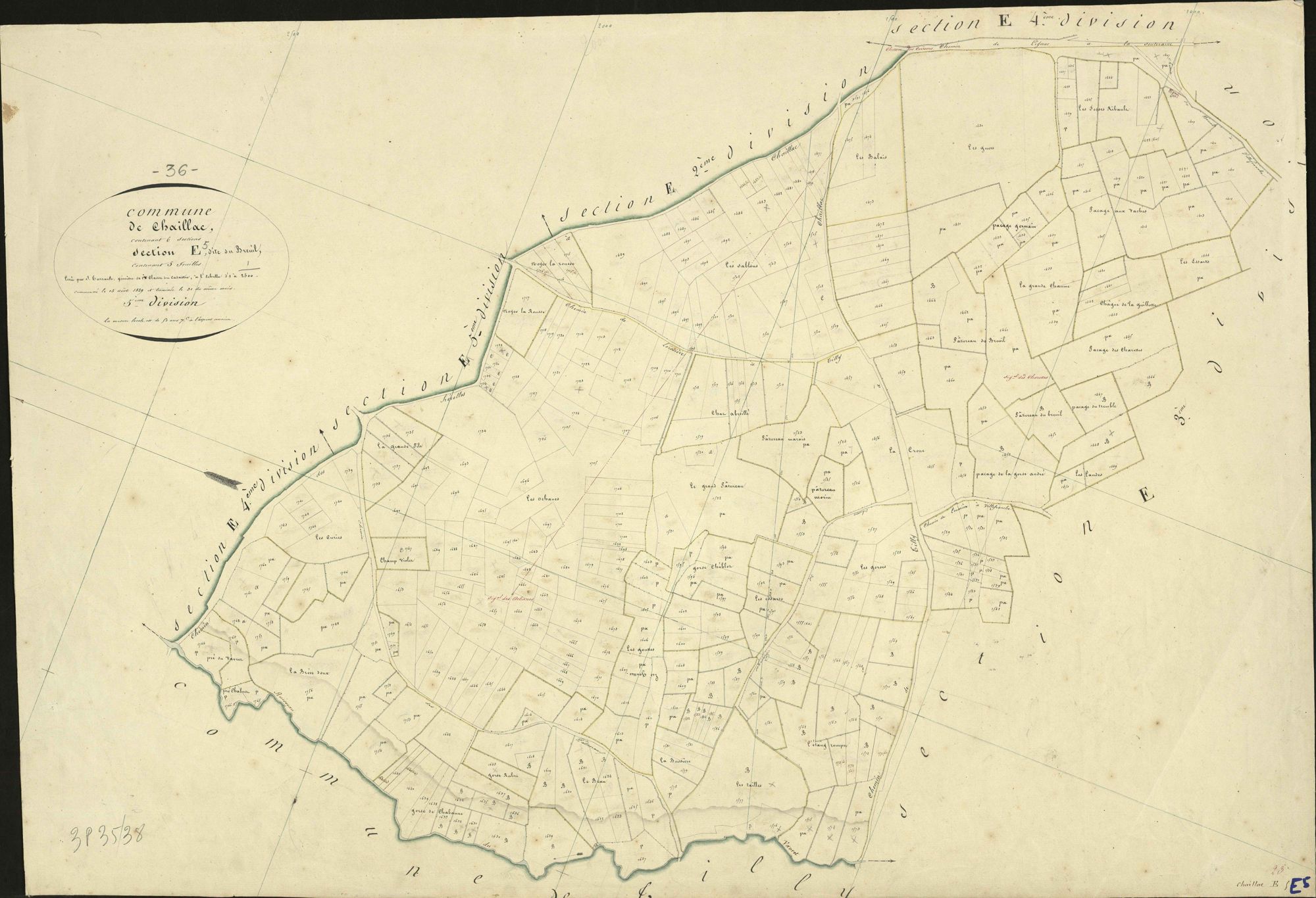 Chaillac - Section E5, dite du Breuil.