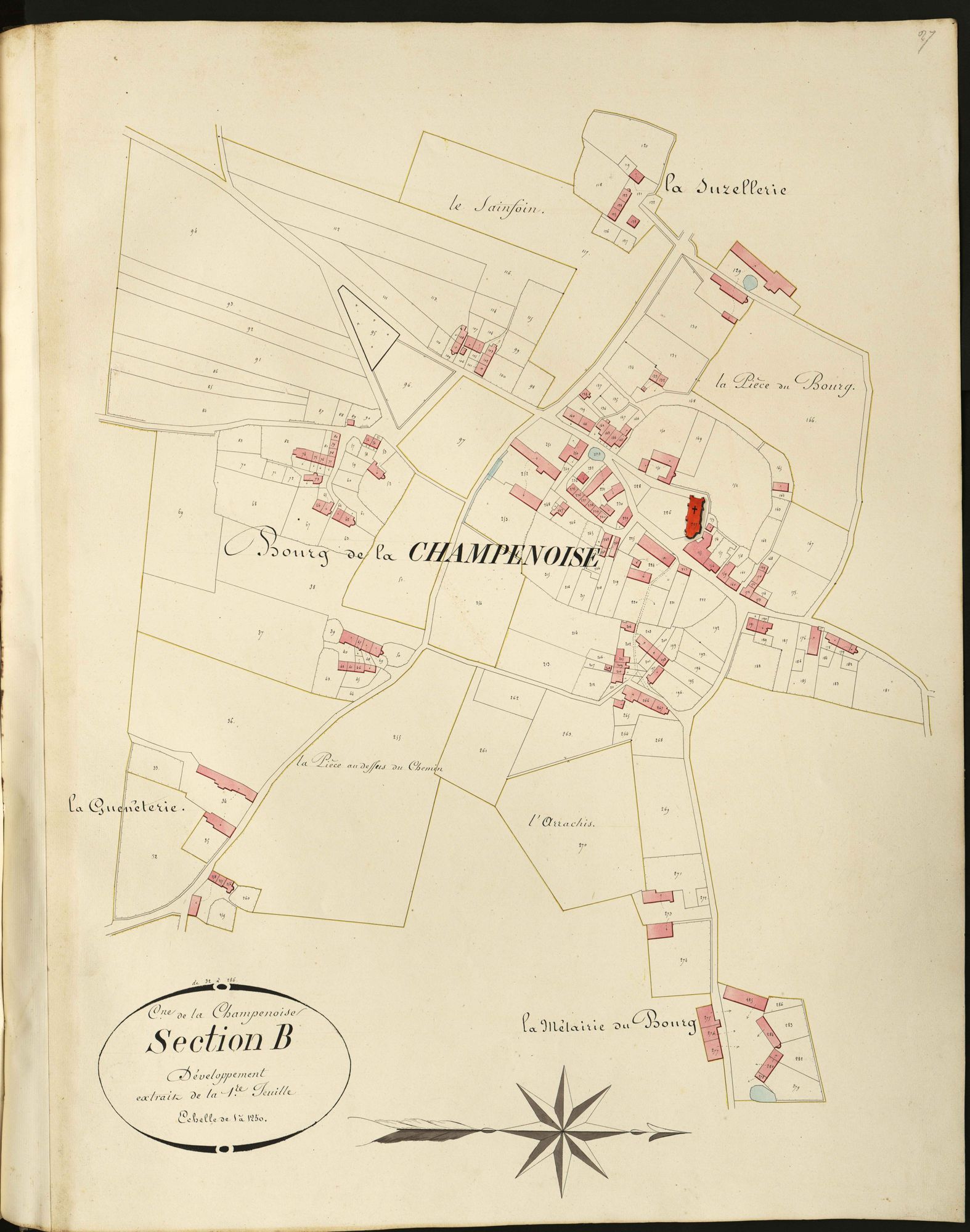 Champenoise - Section B, 1e feuille de développement.