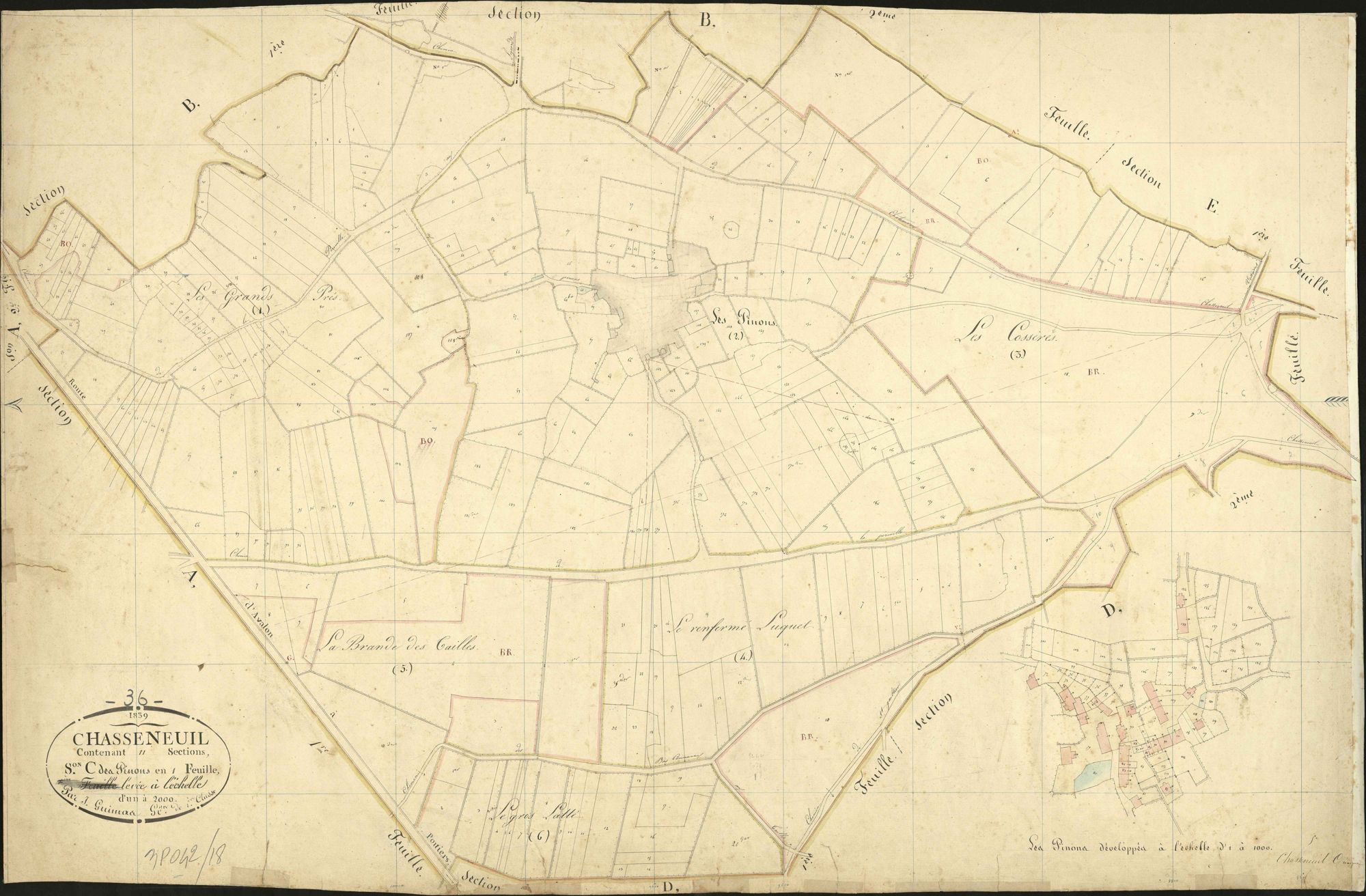 Chasseneuil - Section C, dite des Pinons.