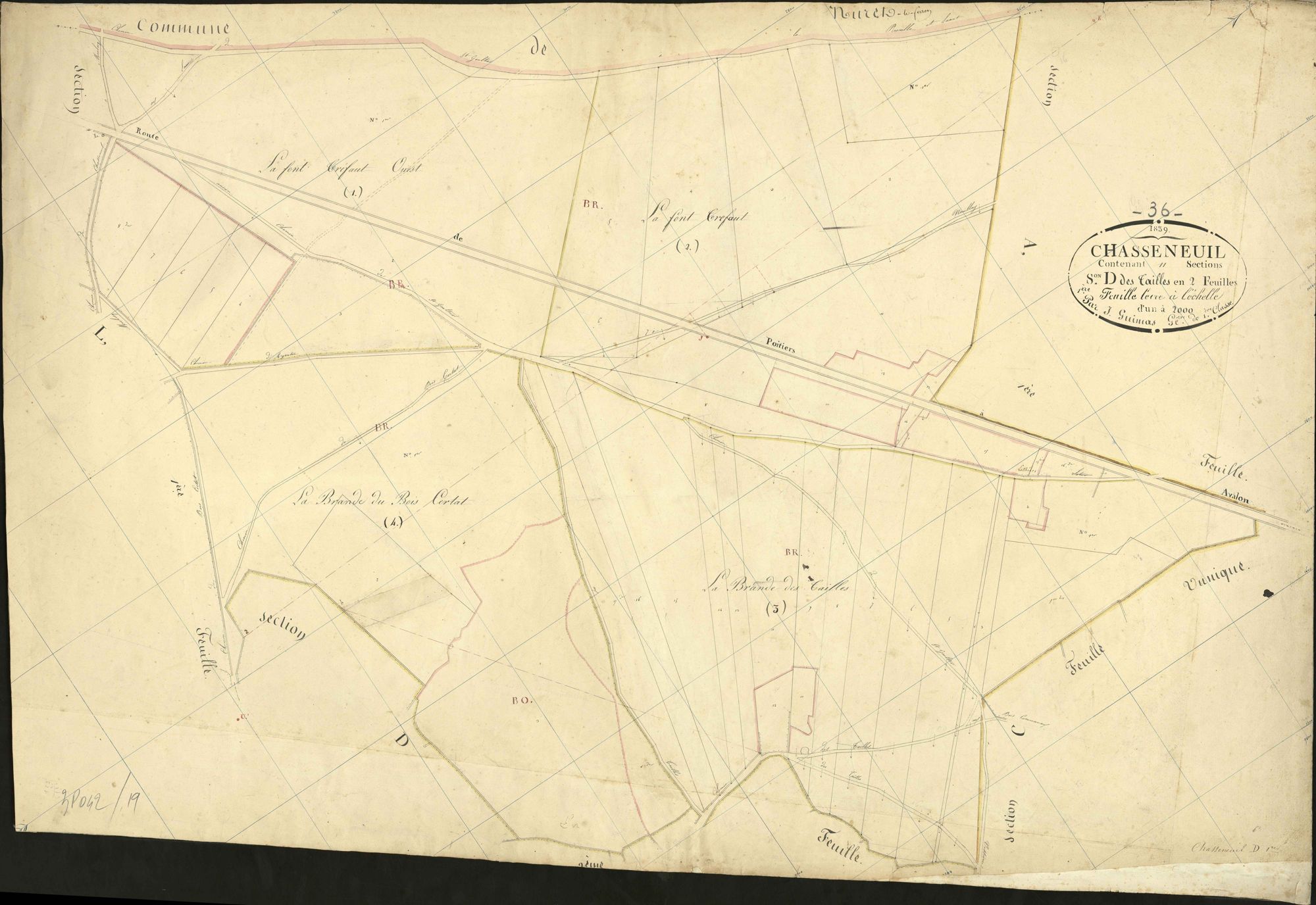 Chasseneuil - Section D1, dite des Tailles.