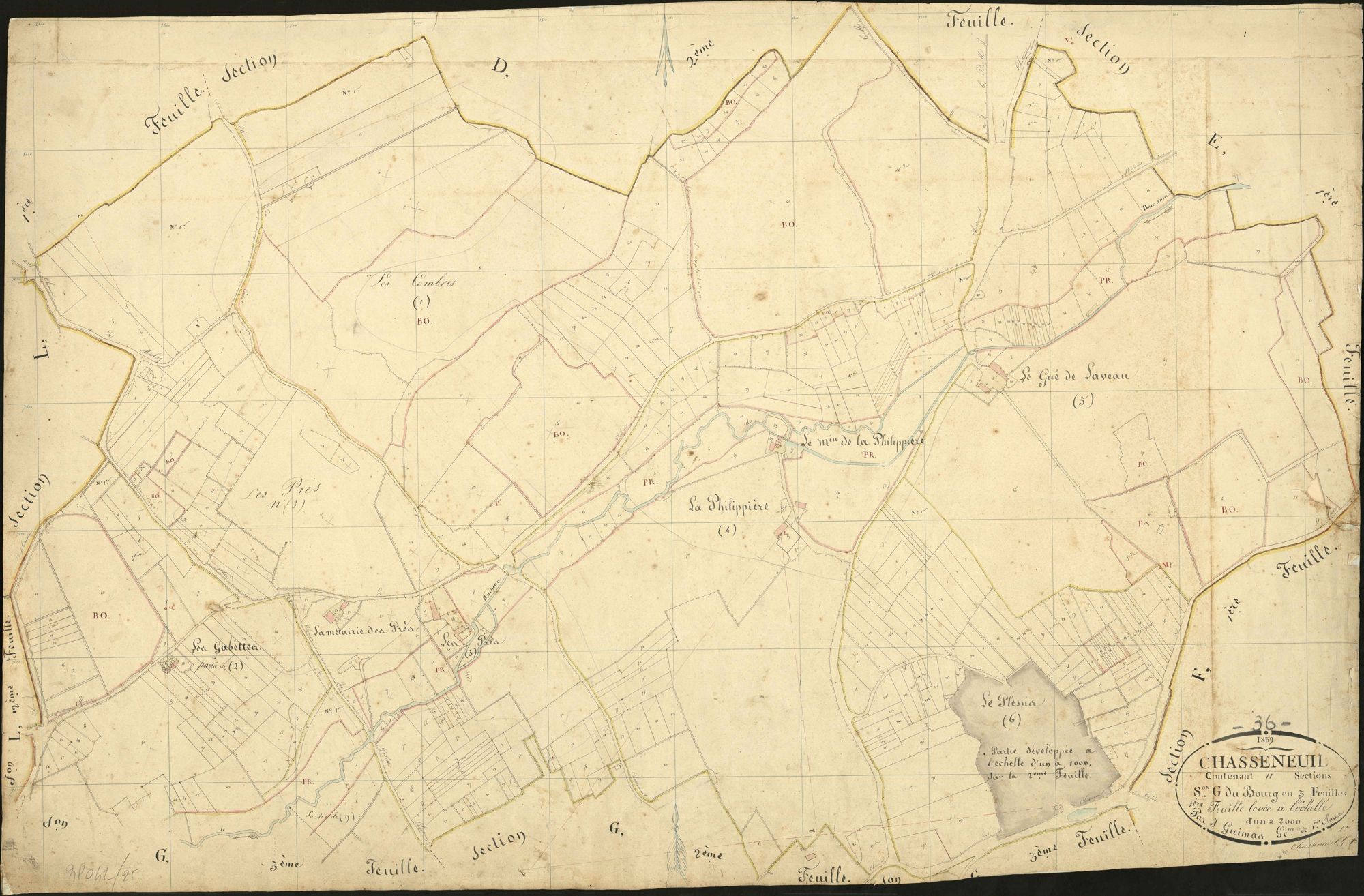 Chasseneuil - Section G1, dite du Bourg.